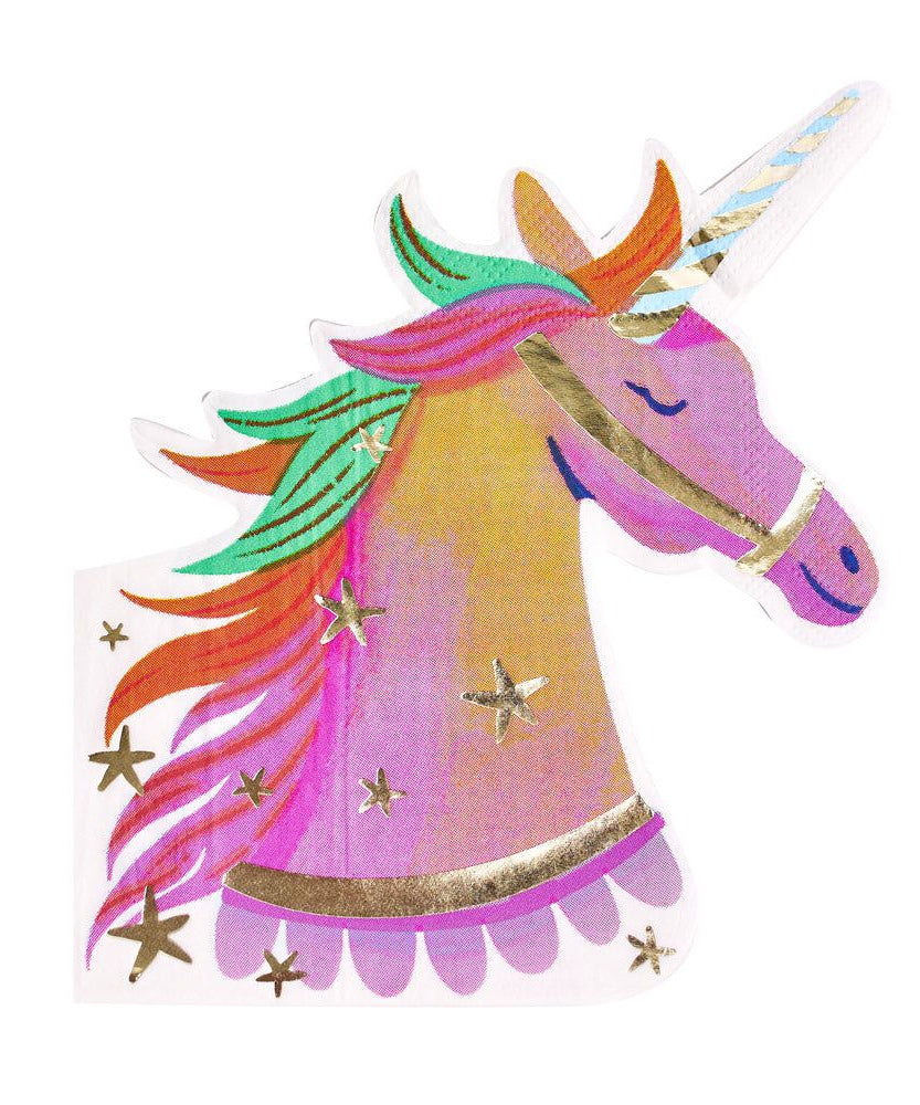 Party Pieces - Unicorn 16'lı Parti Peçeteleri-Dinossi