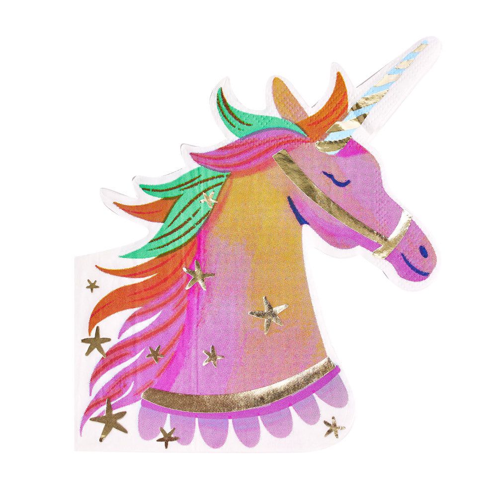 Party Pieces - Unicorn 16'lı Parti Peçeteleri-Dinossi
