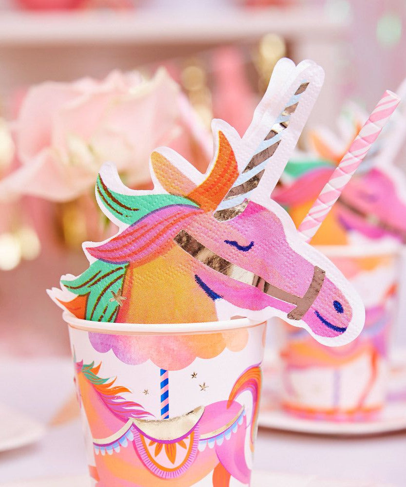 Party Pieces - Unicorn 16'lı Parti Peçeteleri-Dinossi