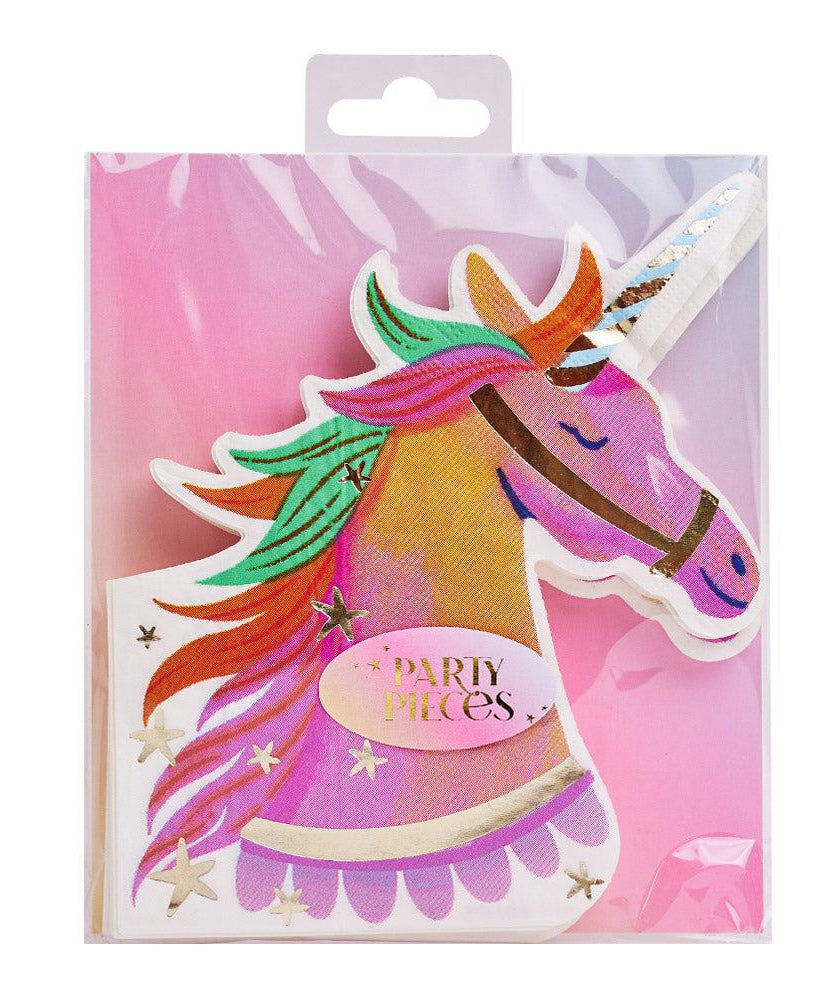 Party Pieces - Unicorn 16'lı Parti Peçeteleri-Dinossi