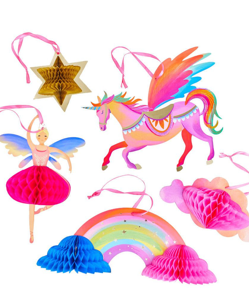 Party Pieces - Unicorn 5li Parti Asma Süsleri-Dinossi