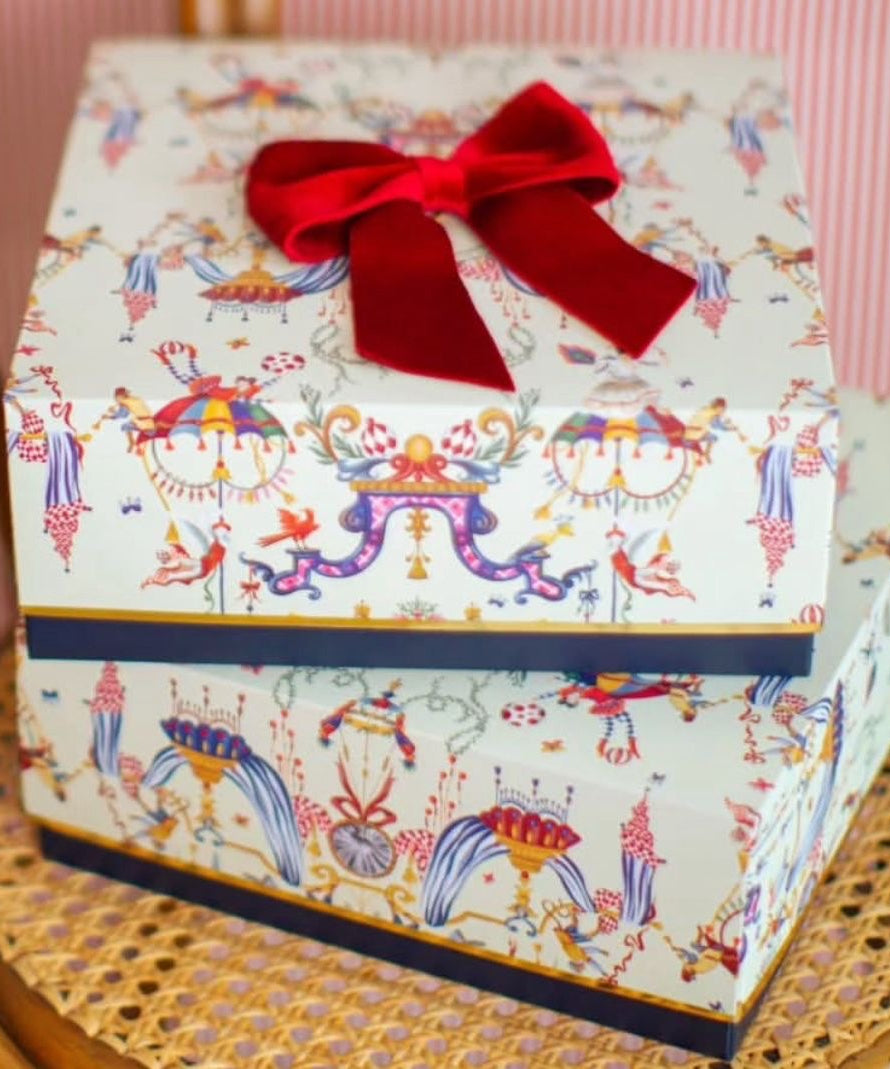 Dinossi - Розовая клетчатая подарочная коробка