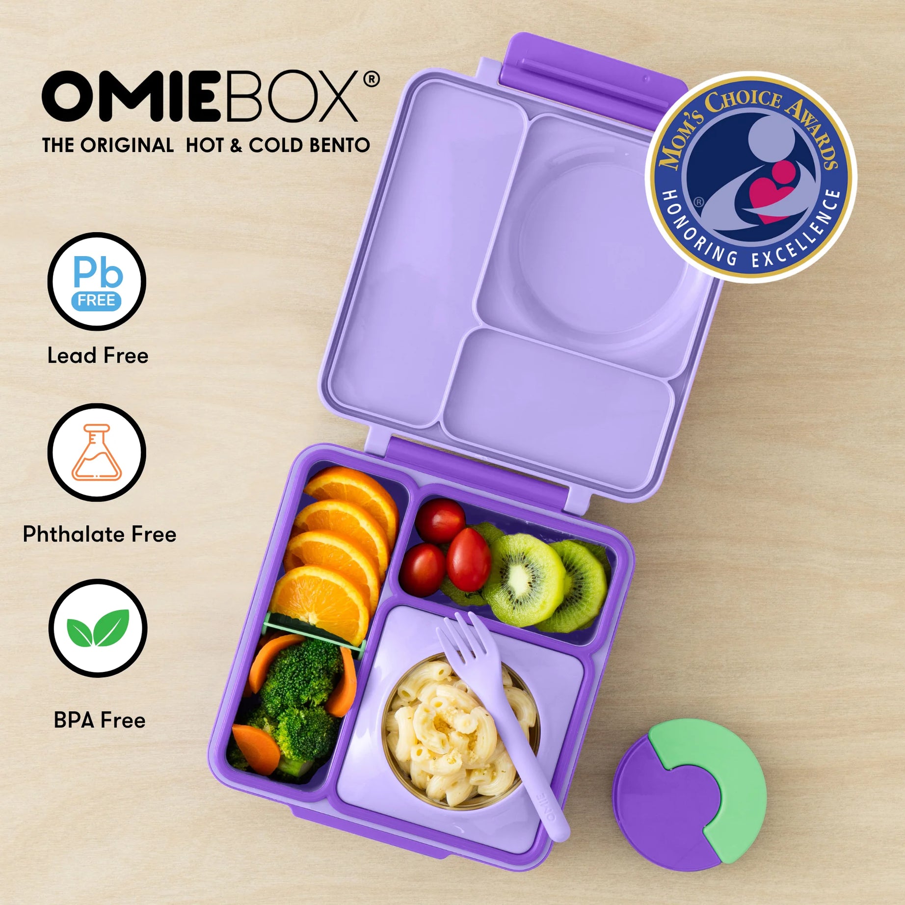 Omiebox - Теплоизоляционный Лилово-Фиолетовый Ланчбокс Бенто