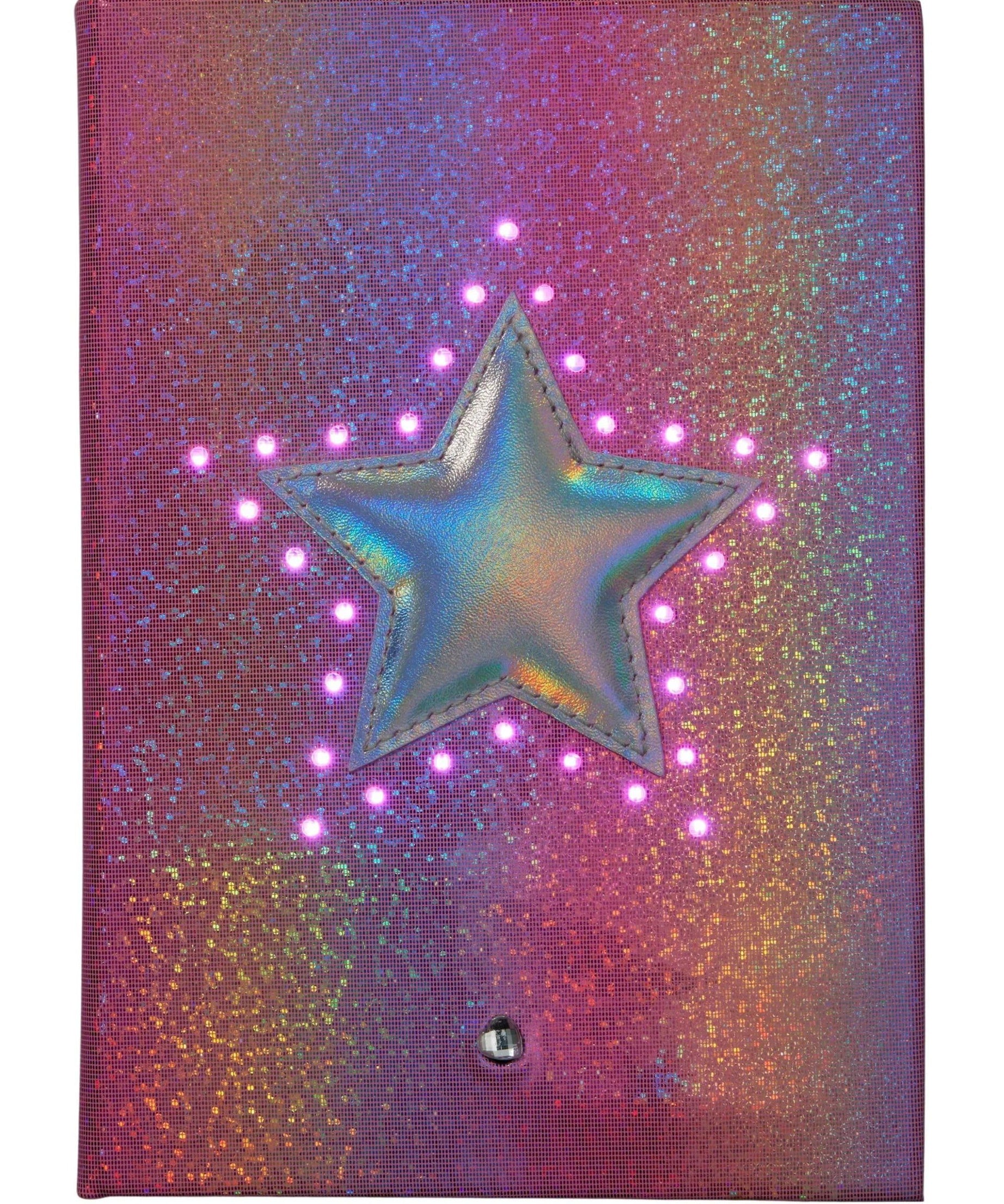 Smiggle - Işıklı A5 Çizgili Defter-Dinossi