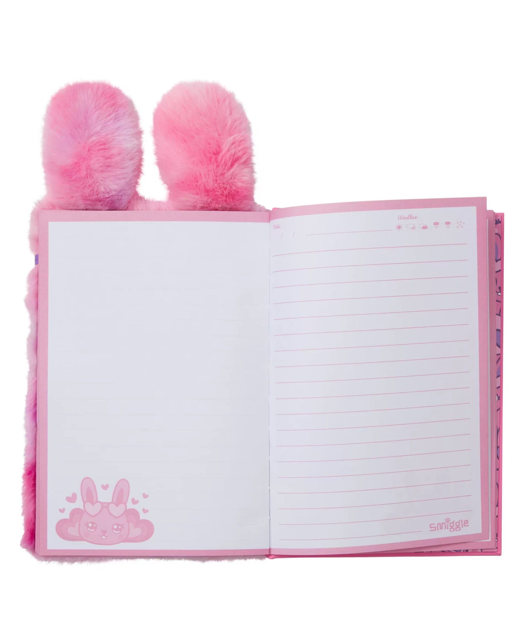 Smiggle - Fluffy Peluş A5 Günlük ve Defter-Dinossi