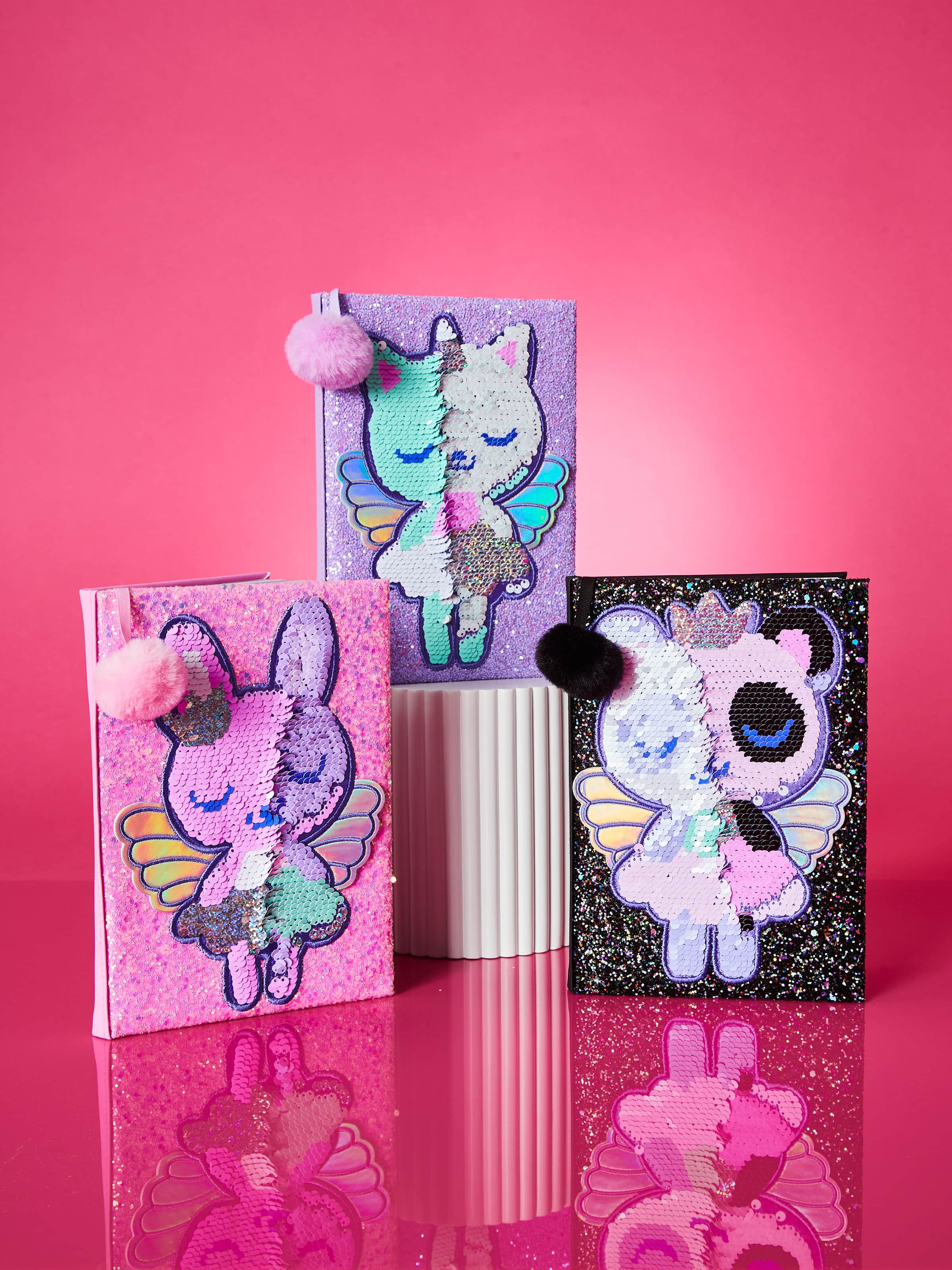 Smiggle - Sequin Dreams Çift Taraflı A5 Defter-Dinossi