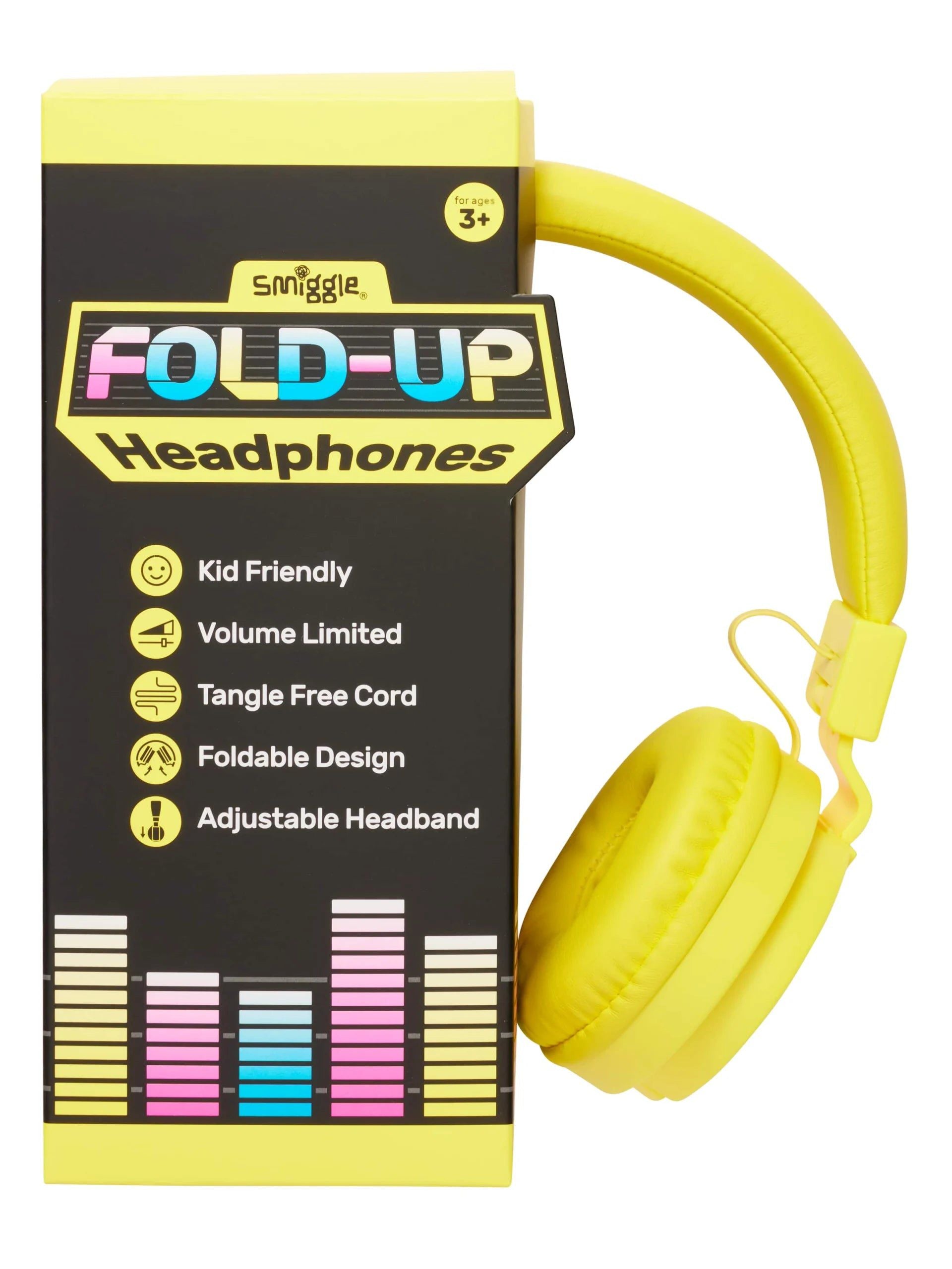 Smiggle - Neon Kablolu Kulaküstü Kulaklık-Dinossi