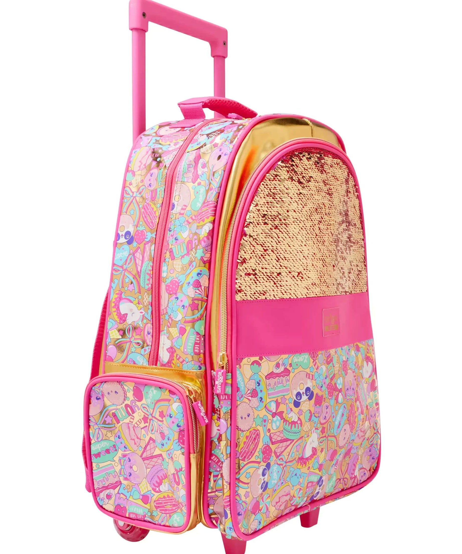 Smiggle – 20. Doğum Günü Çekçekli Işıklı Tekerlekli Çanta-Dinossi