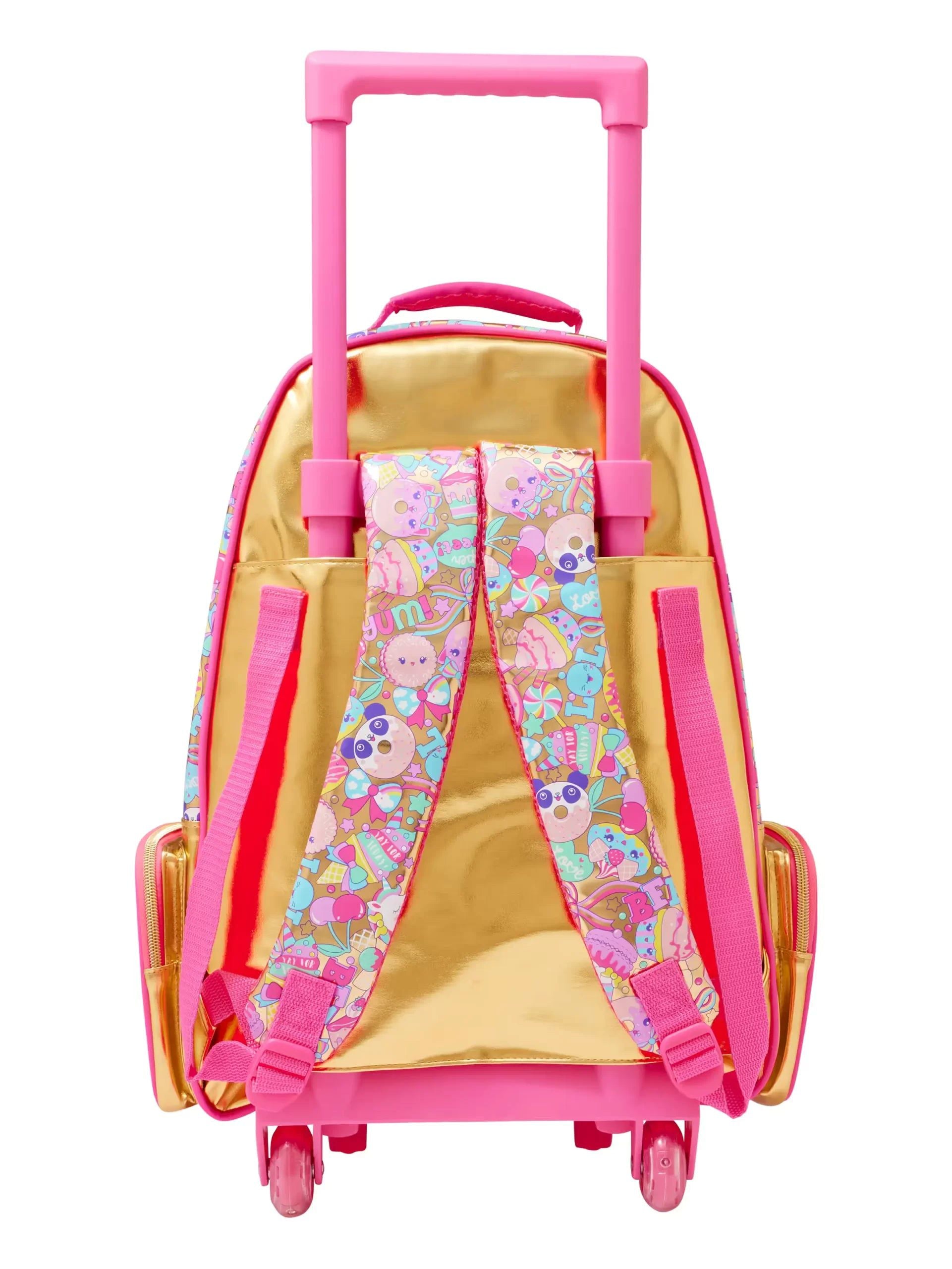 Smiggle – 20. Doğum Günü Çekçekli Işıklı Tekerlekli Çanta-Dinossi