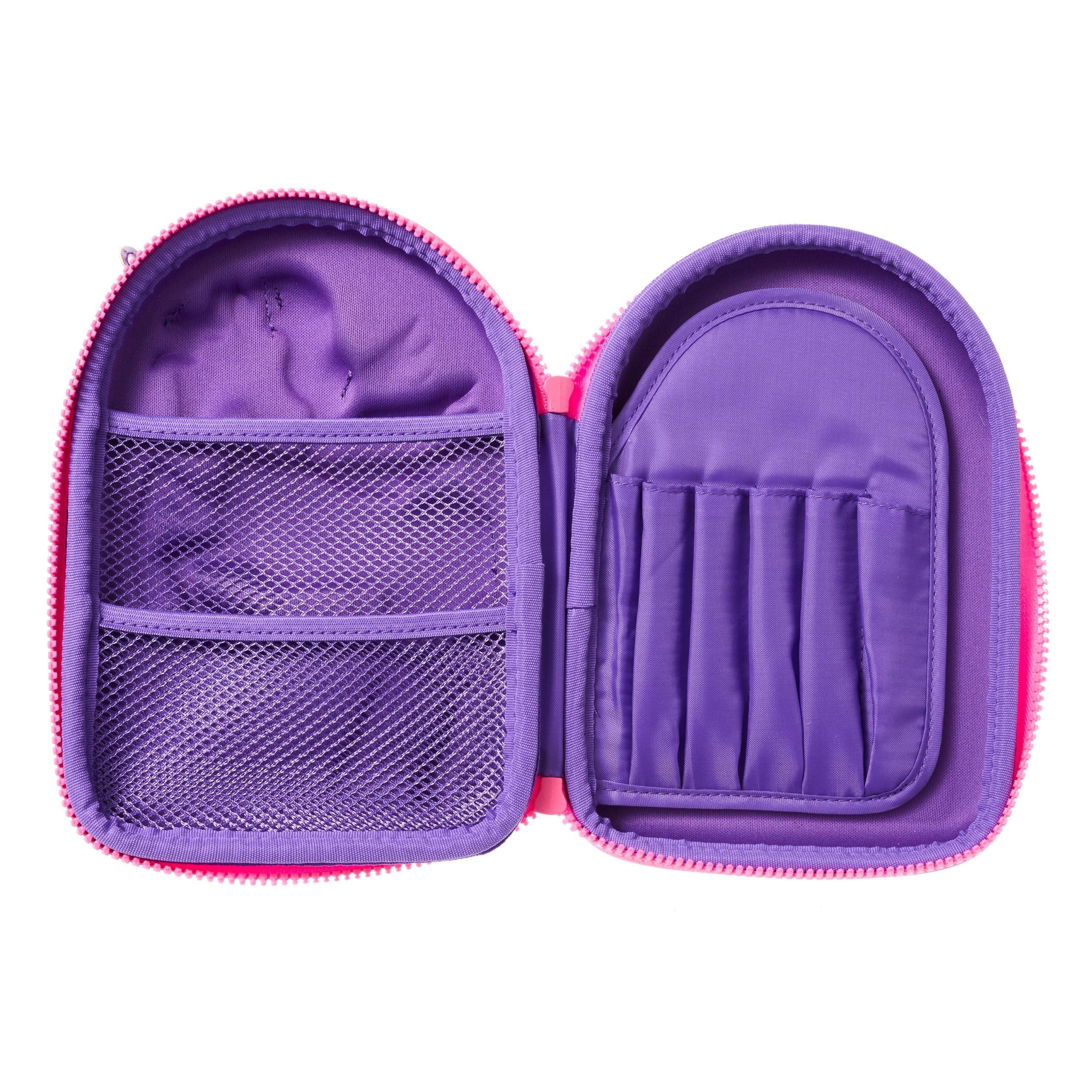 Smiggle - Örgü Saçlı Eğlenceli Unicorn Hardtop Kalem Kutusu-Dinossi