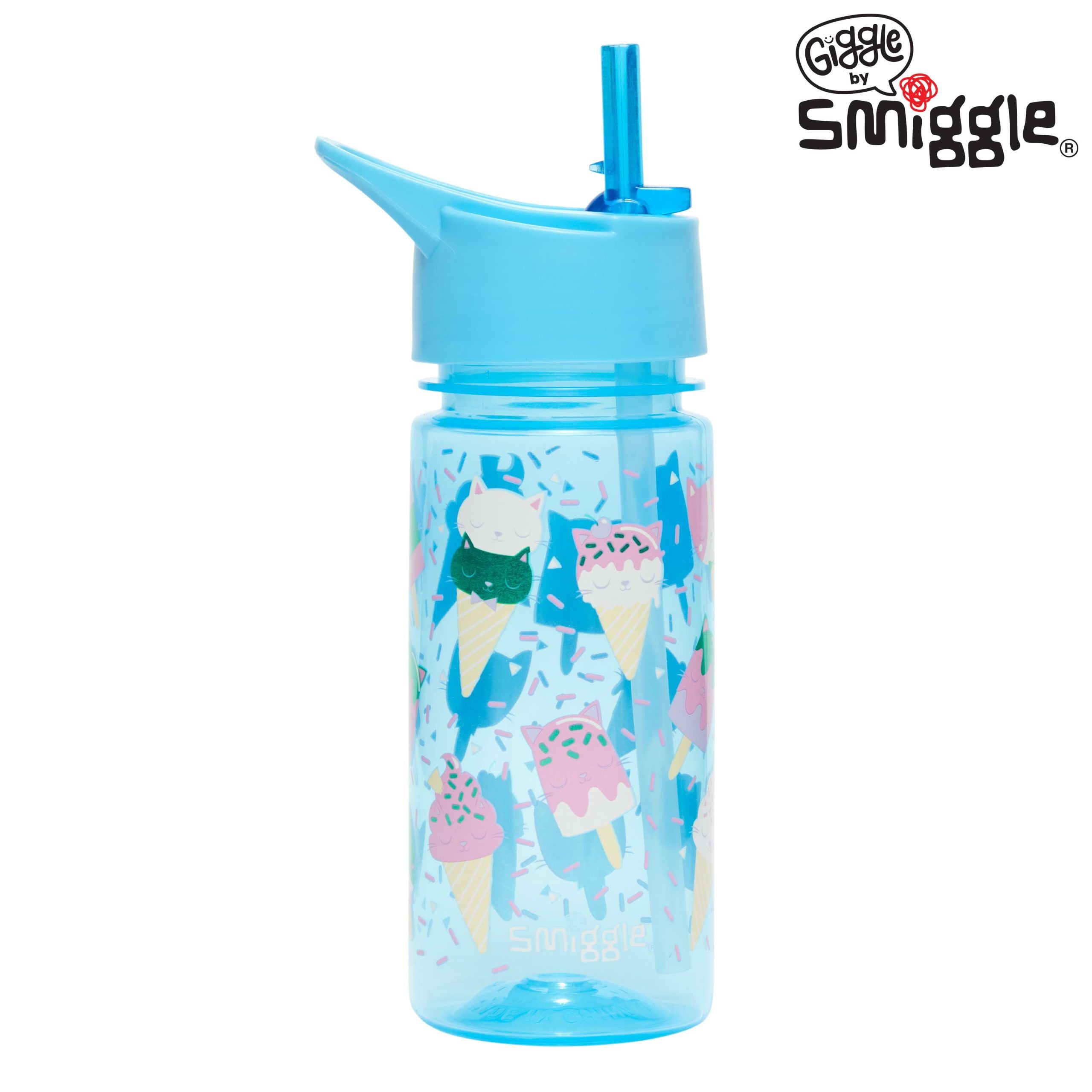Smiggle - Giggle Pipetli 450ML BPA İçermeyen Suluk-Dinossi