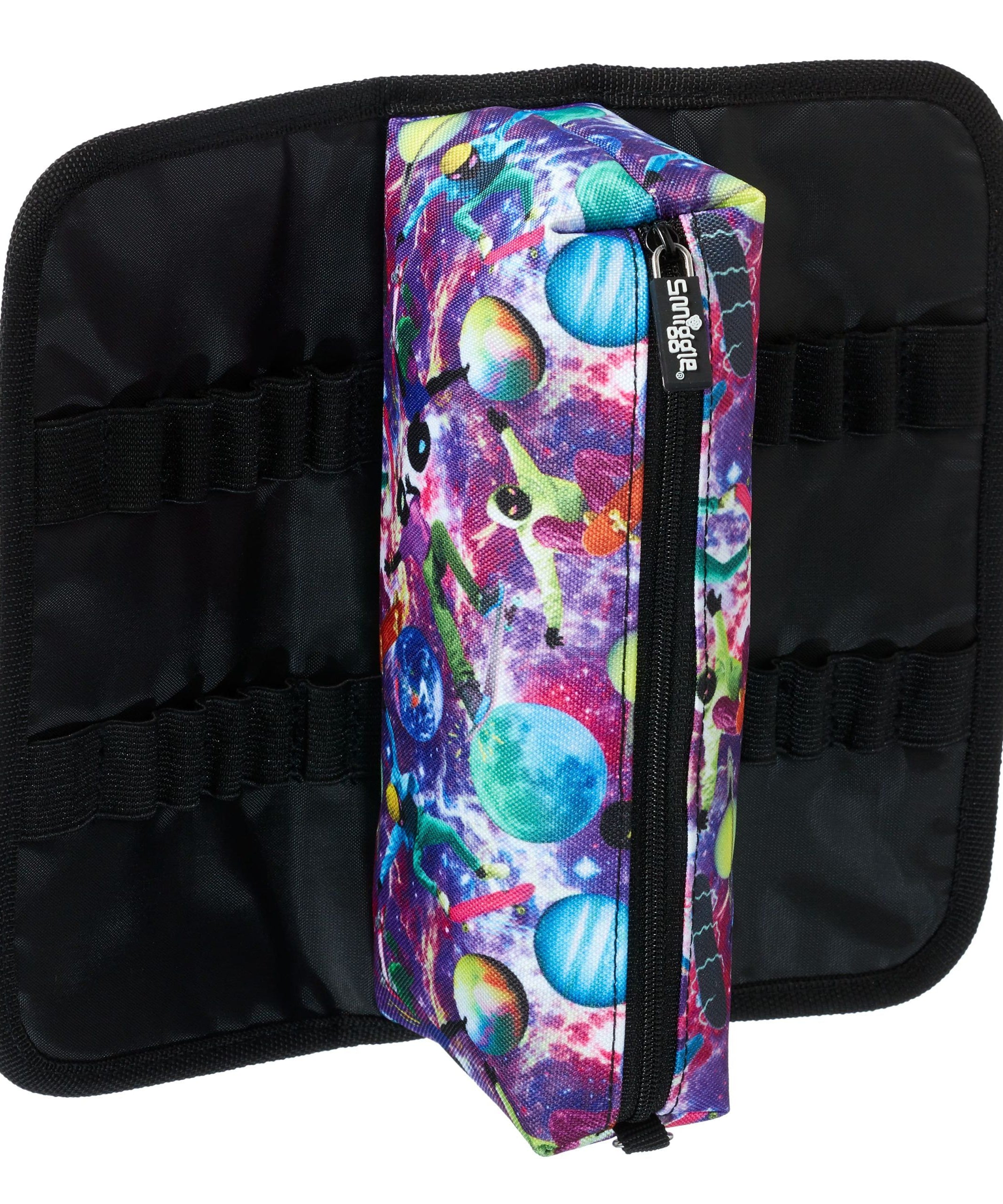 Smiggle - Galaxy İki Gözlü Özel Seri Kalem Kutusu-Dinossi