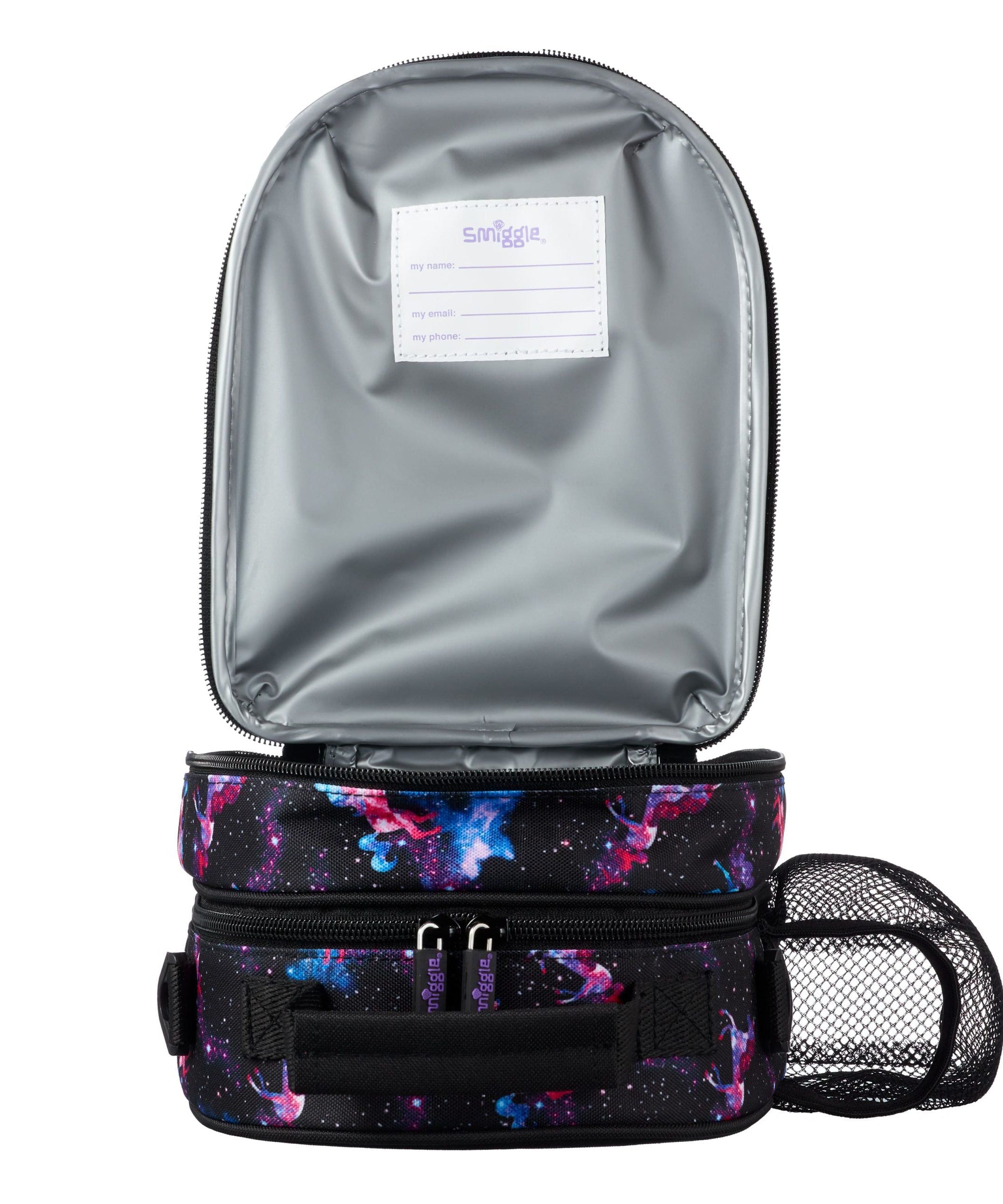 Smiggle - Galaxy Sert Kapaklı Beslenme Çantası-Dinossi