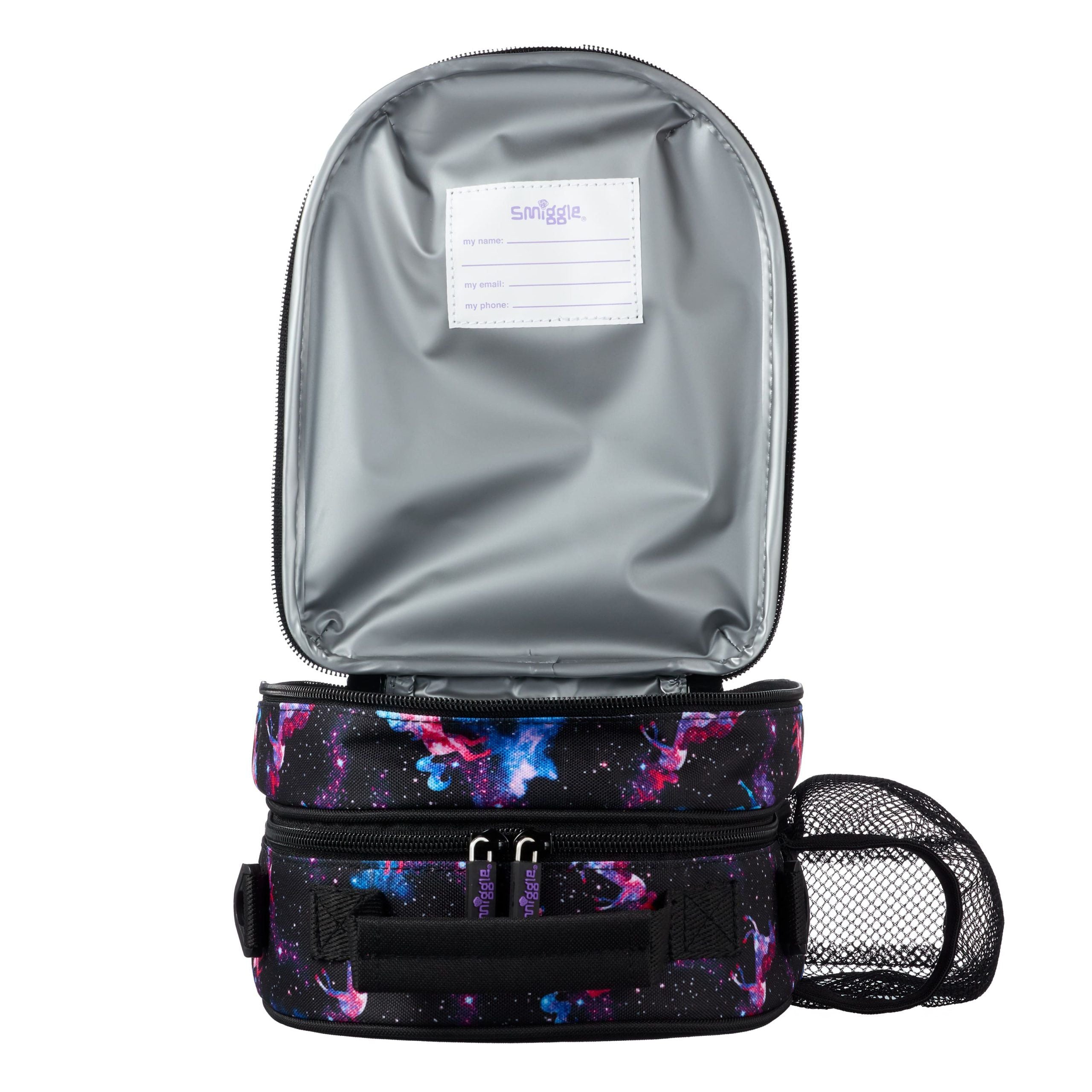 Smiggle - Galaxy Sert Kapaklı Beslenme Çantası-Dinossi