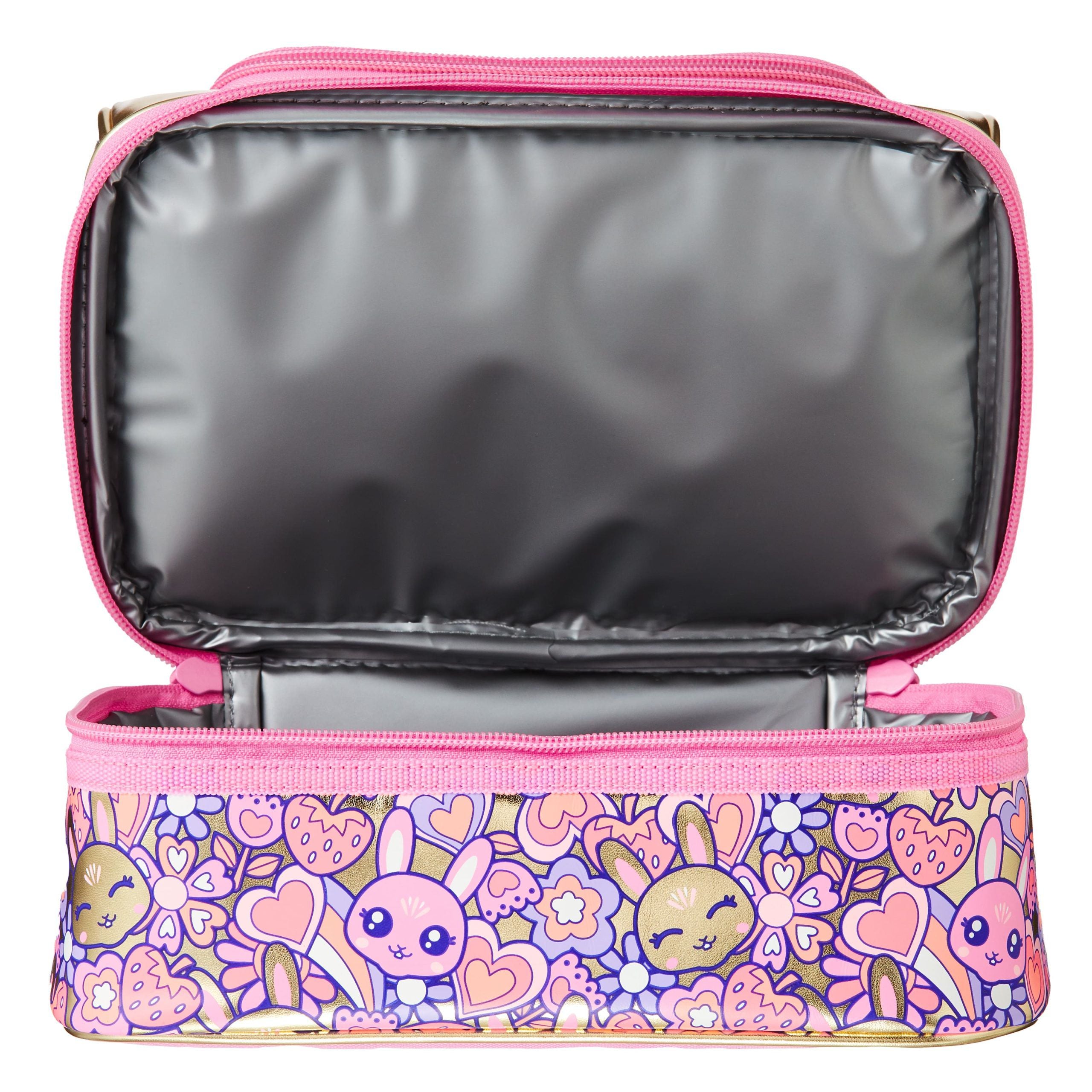 Smiggle - Budz Altın Çift Katlı Beslenme Çantası-Dinossi