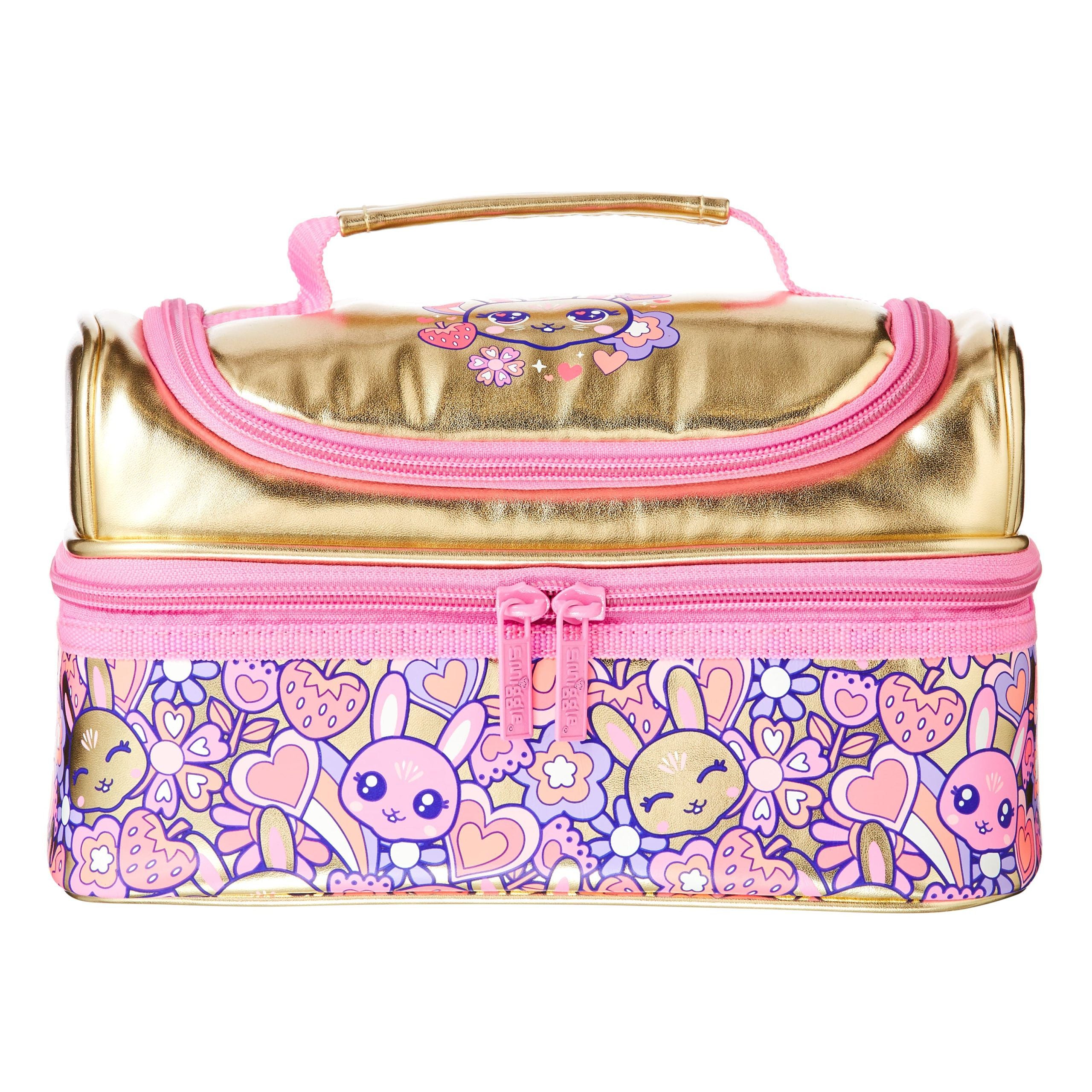 Smiggle - Budz Altın Çift Katlı Beslenme Çantası-Dinossi