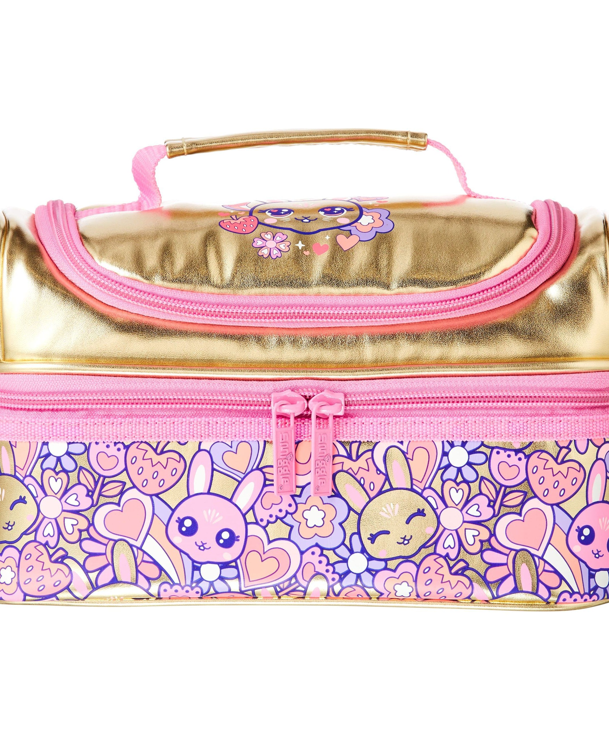 Smiggle - Budz Altın Çift Katlı Beslenme Çantası-Dinossi