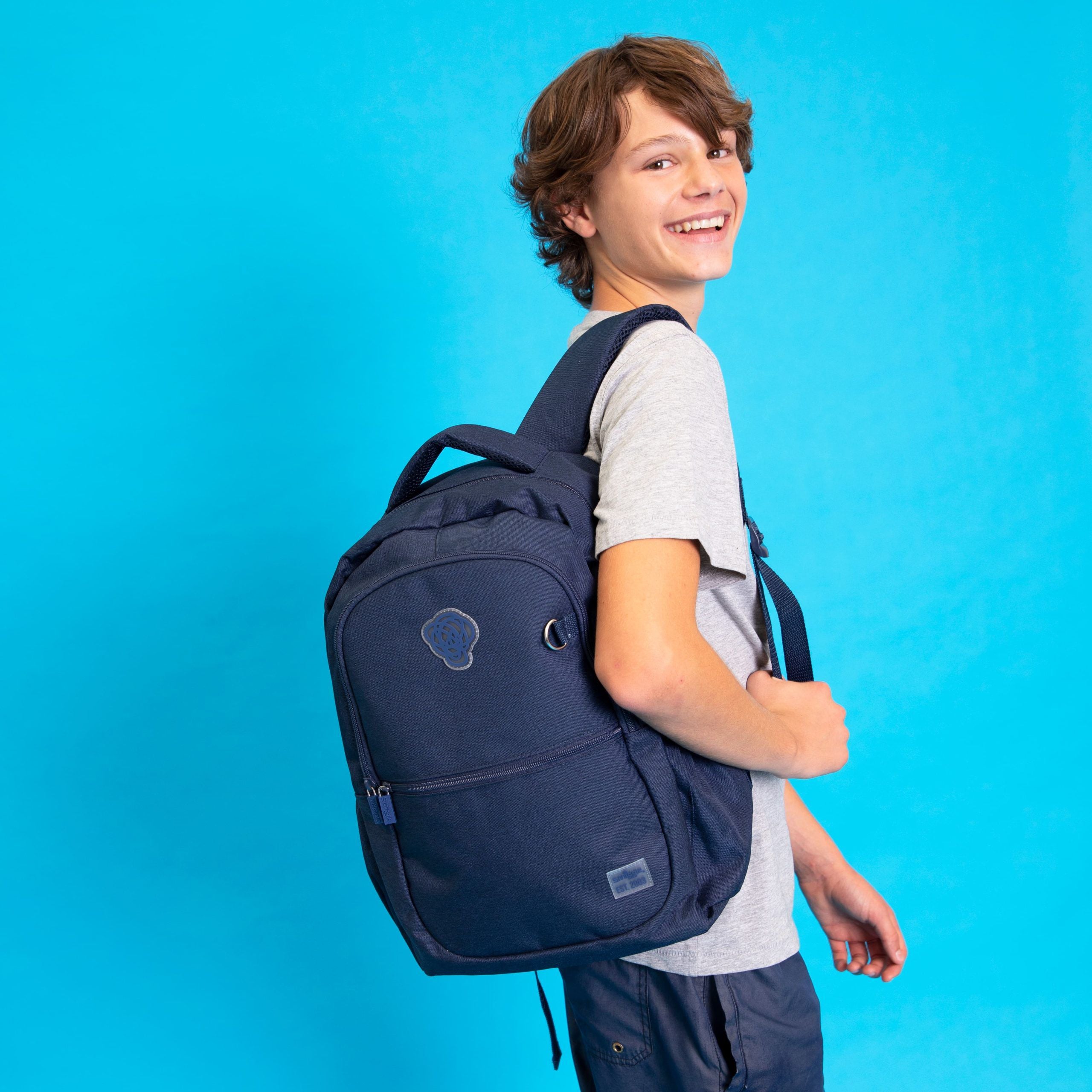 Smiggle - Sorbet Lacivert Su Geçirmez Sırt Çantası-Dinossi