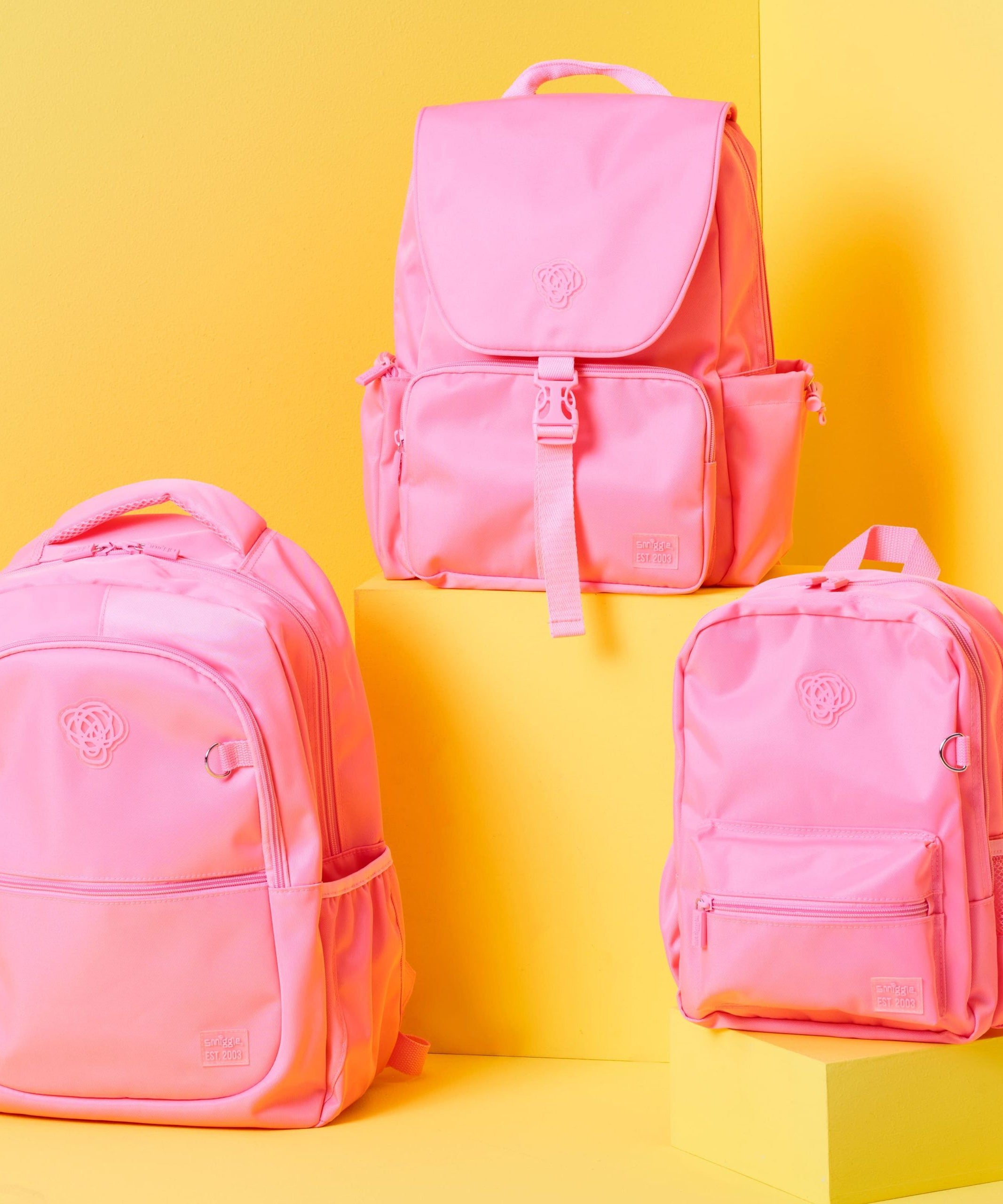 Smiggle - Sorbet Pembe Su Geçirmez Sırt Çantası-Dinossi