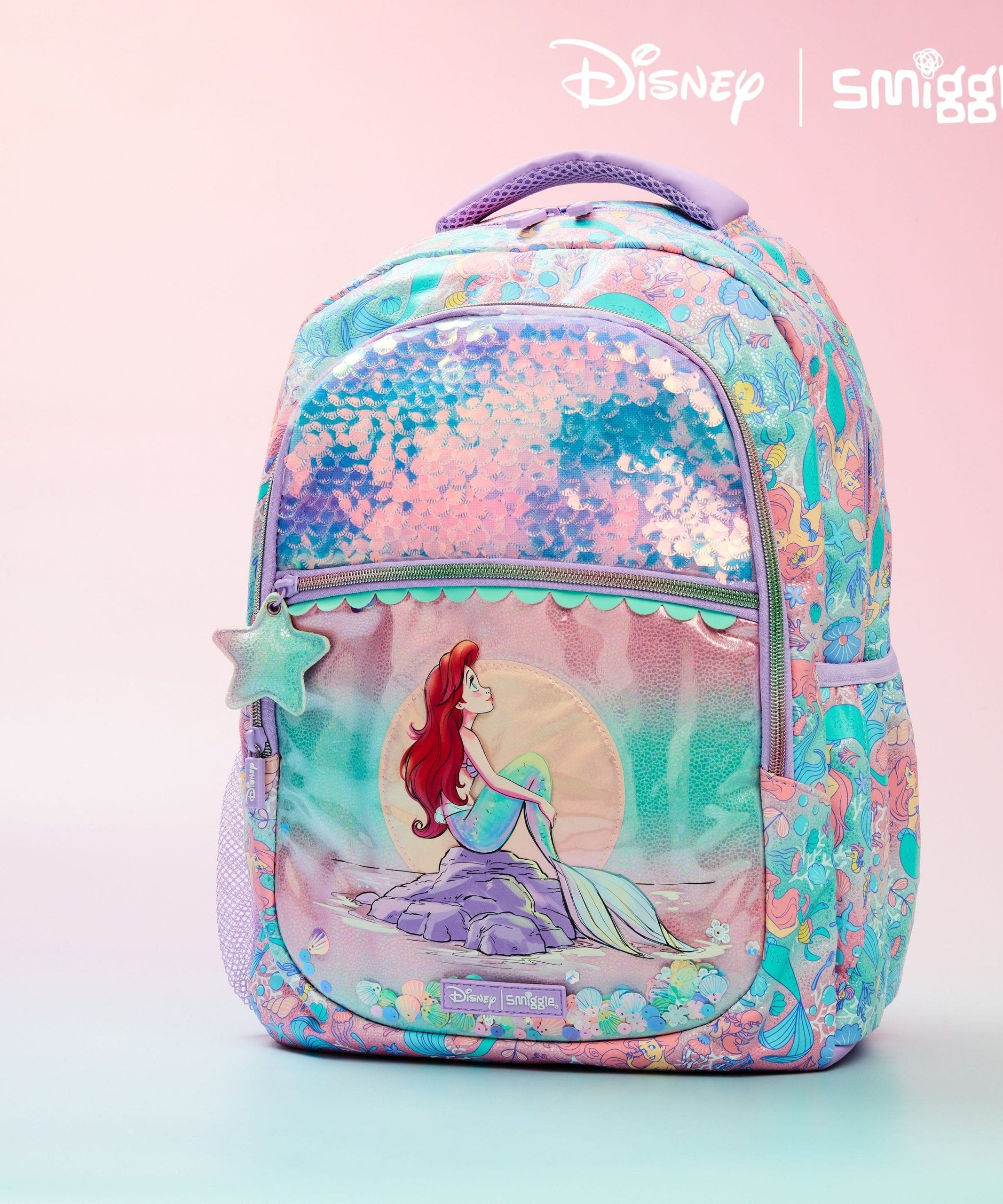 Smiggle – Disney Prenses Ariel 3'lü Okul Çanta Seti-Dinossi