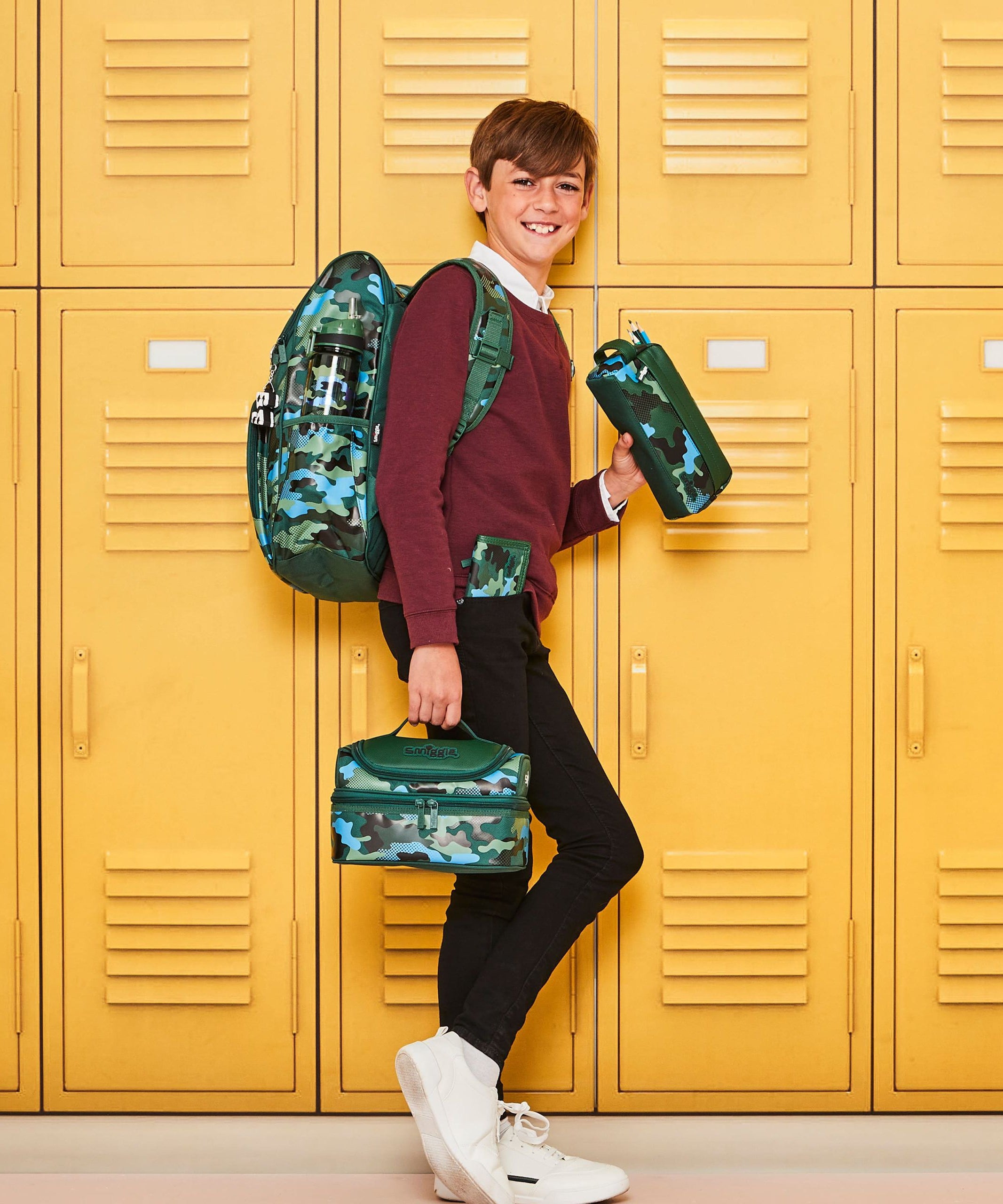 Smiggle - Hide Tek Gözlü Kalem Kutusu-Dinossi