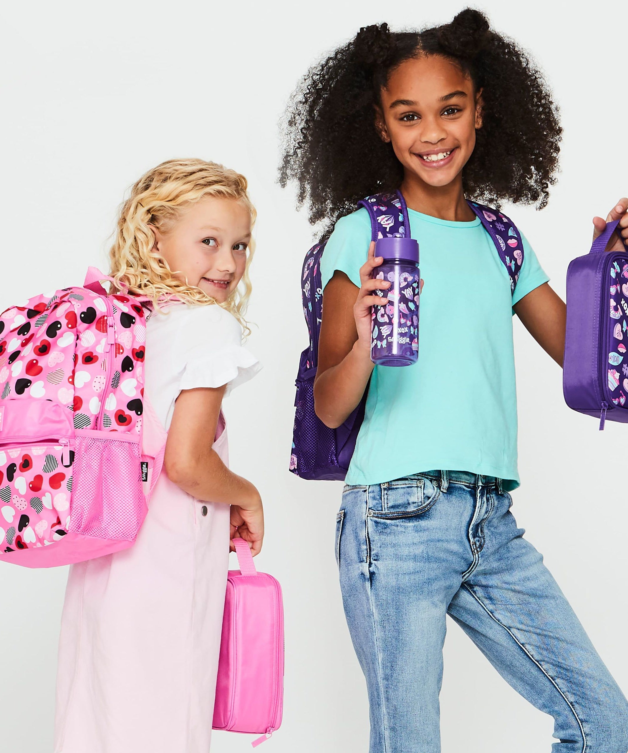 Smiggle - Giggle Mor Love Beslenme Çantası-Dinossi