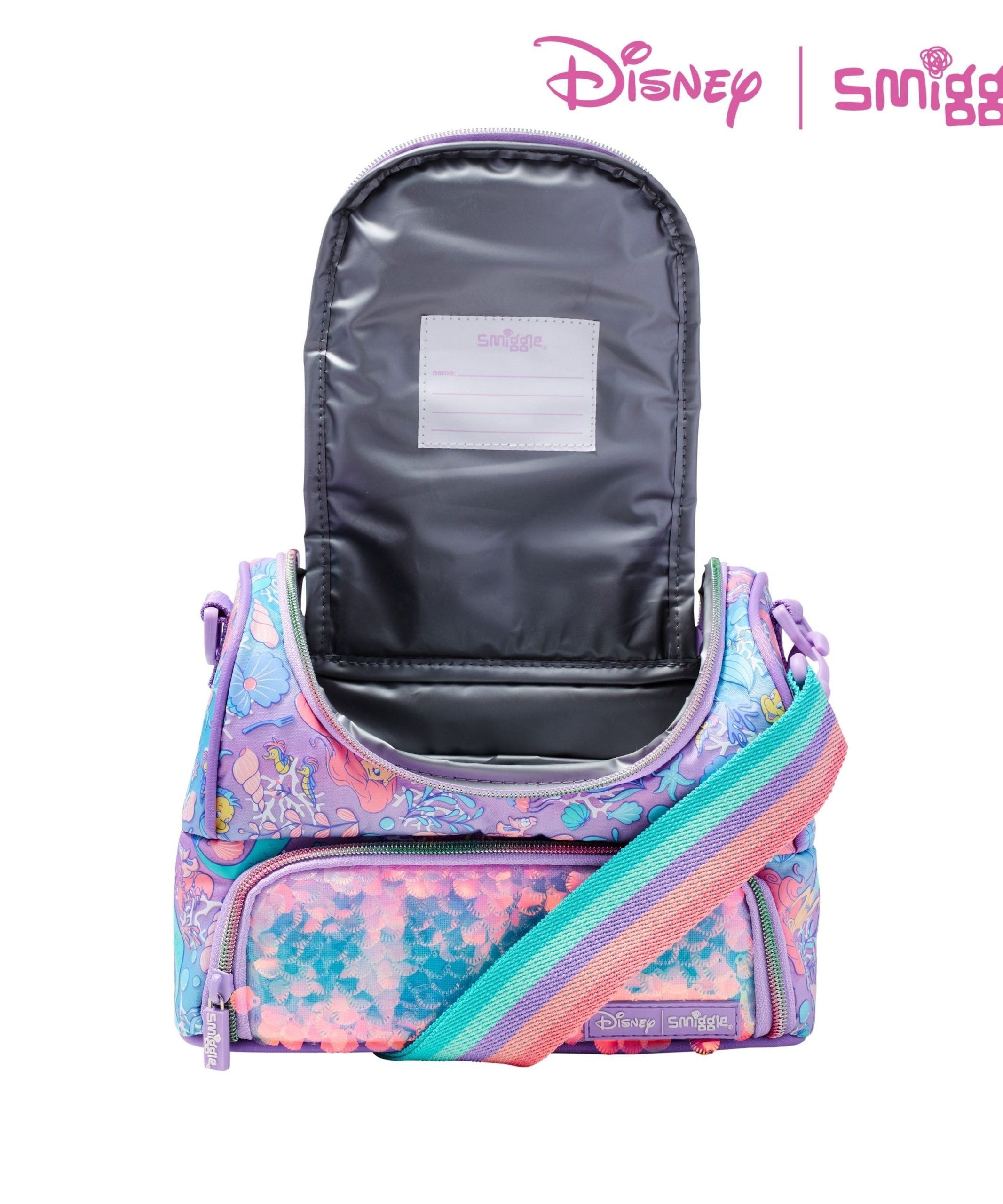 Smiggle - Disney Princess Askılı Çift Katlı Beslenme Çantası-Dinossi