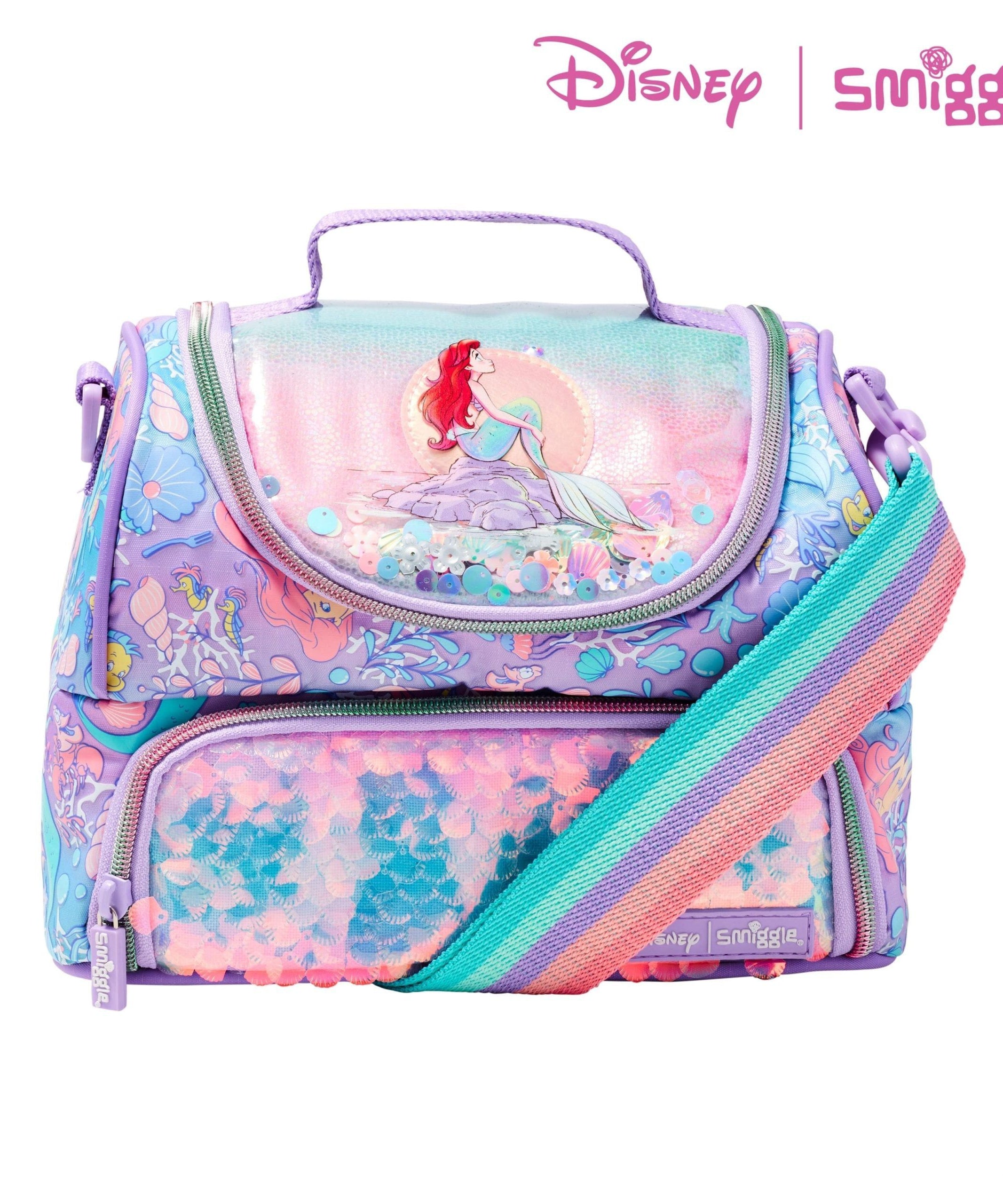 Smiggle - Disney Princess Askılı Çift Katlı Beslenme Çantası-Dinossi