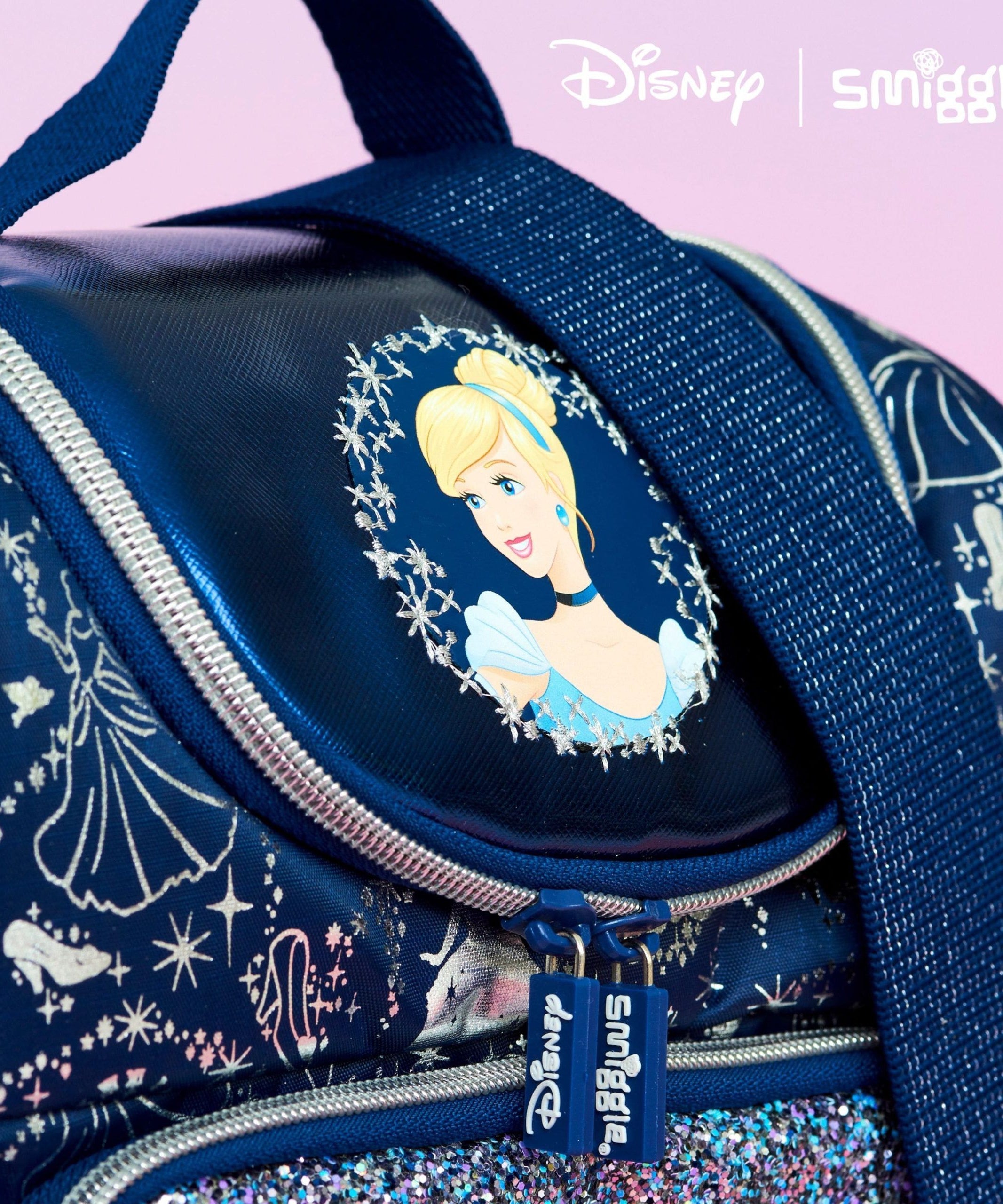 Smiggle - Disney Princess Sindirella Askılı Çift Katlı Beslenme Çantası-Dinossi