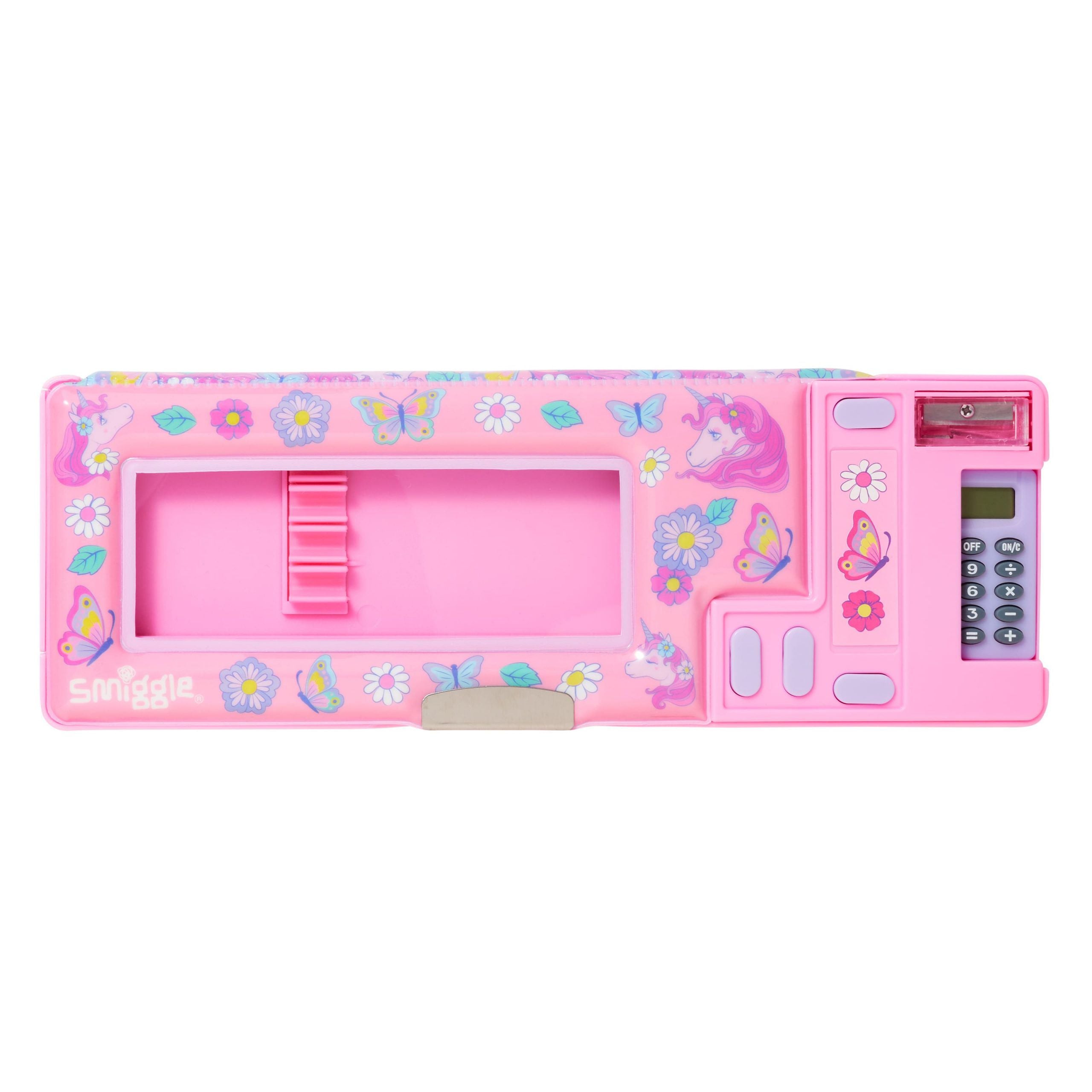 Smiggle - Hey There Hesap Makineli Otomatik Kalem Kutusu-Dinossi