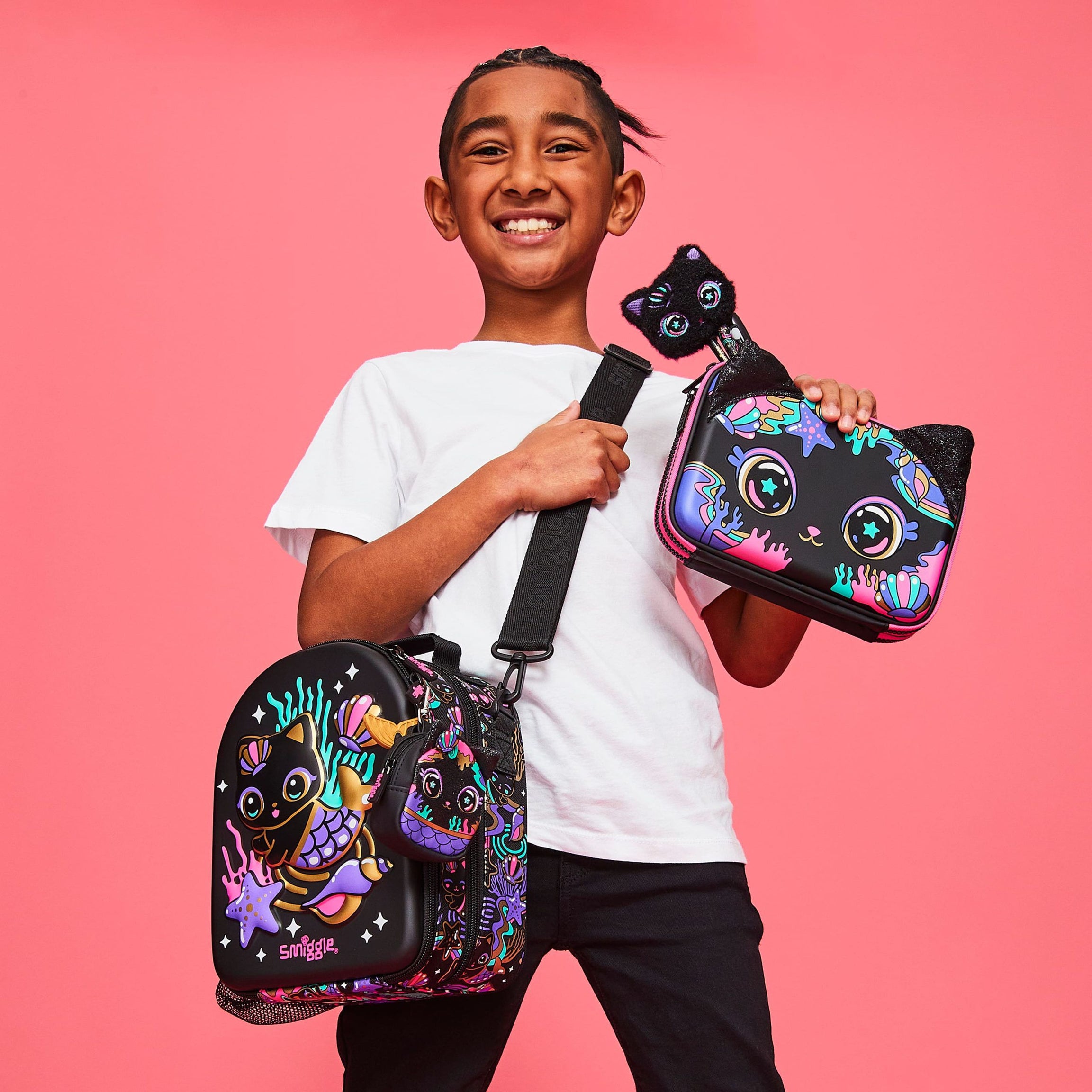 Smiggle - Hey There Askılı Hardtop Curve Beslenme Çantası-Dinossi