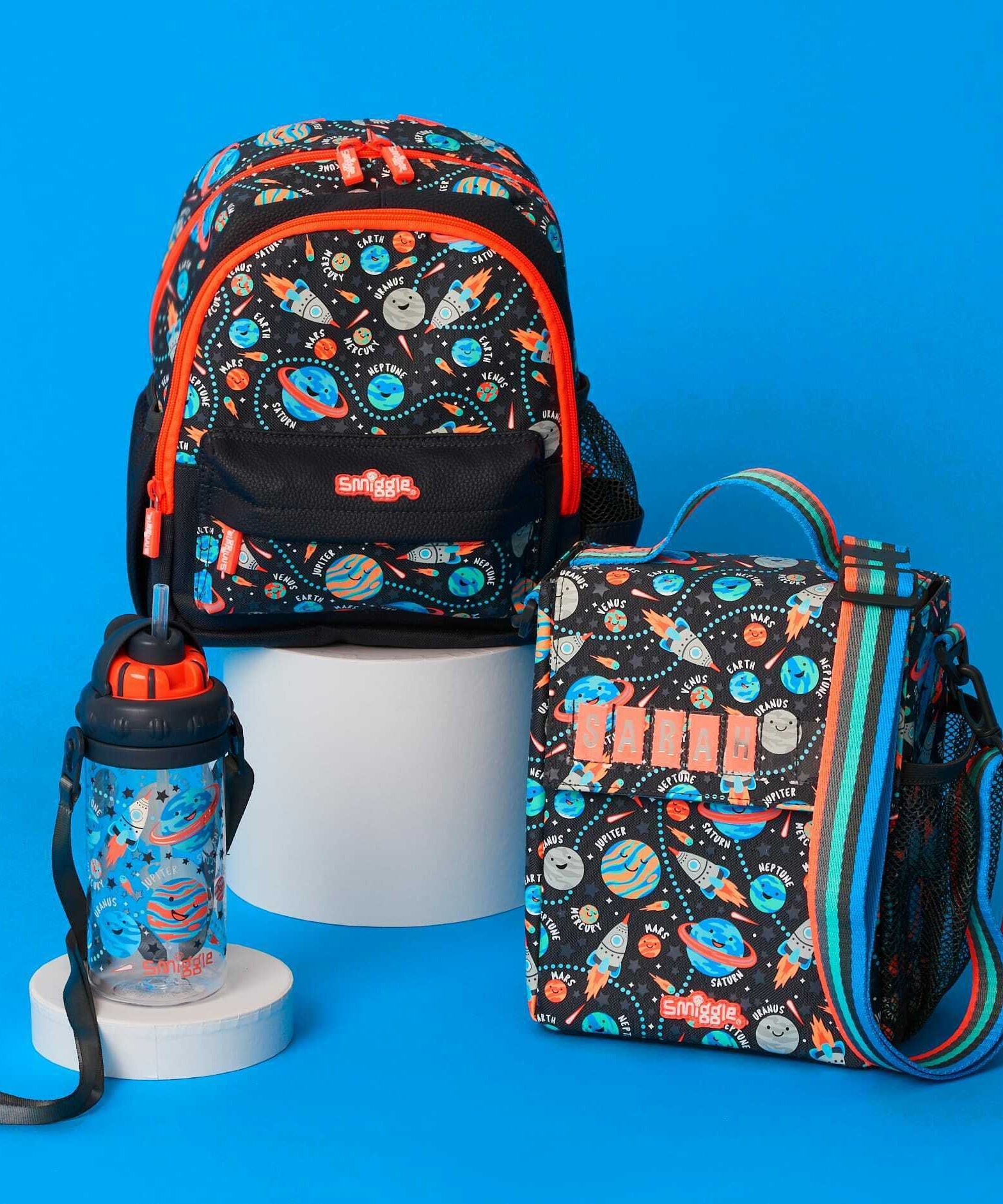 Smiggle - Up & Down Minik İsimlikli Beslenme Çantası-Dinossi