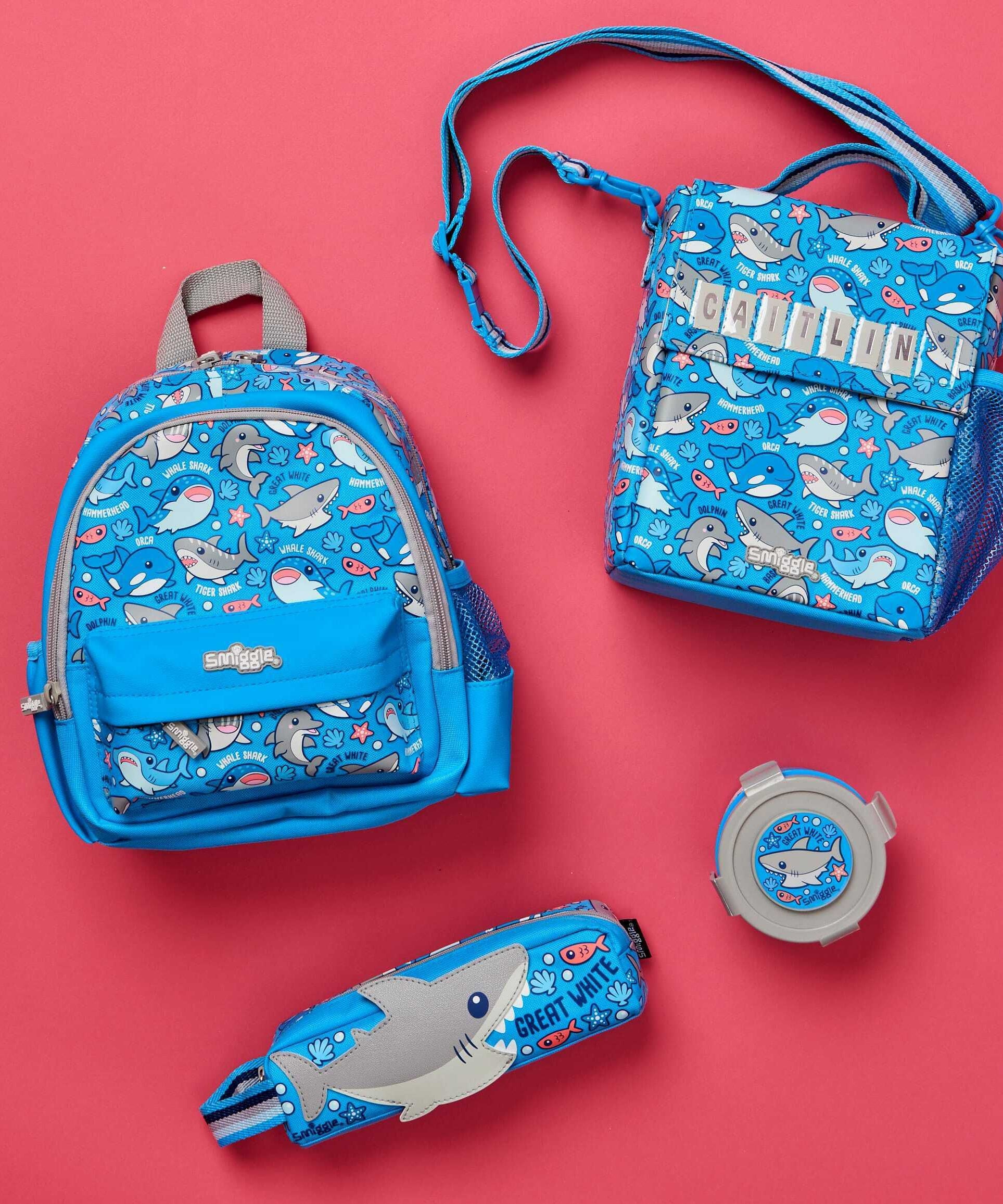 Smiggle - Up & Down Minik İsimlikli Beslenme Çantası-Dinossi