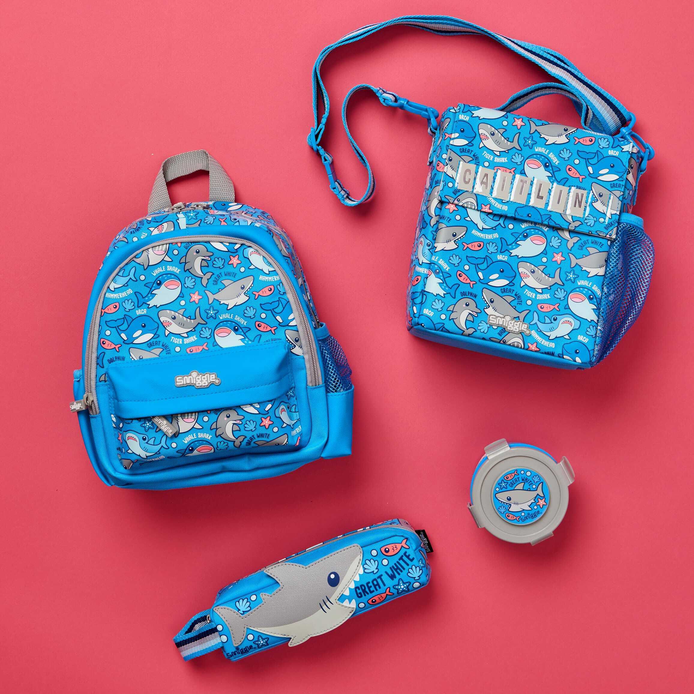 Smiggle - Up & Down Minik İsimlikli Beslenme Çantası-Dinossi