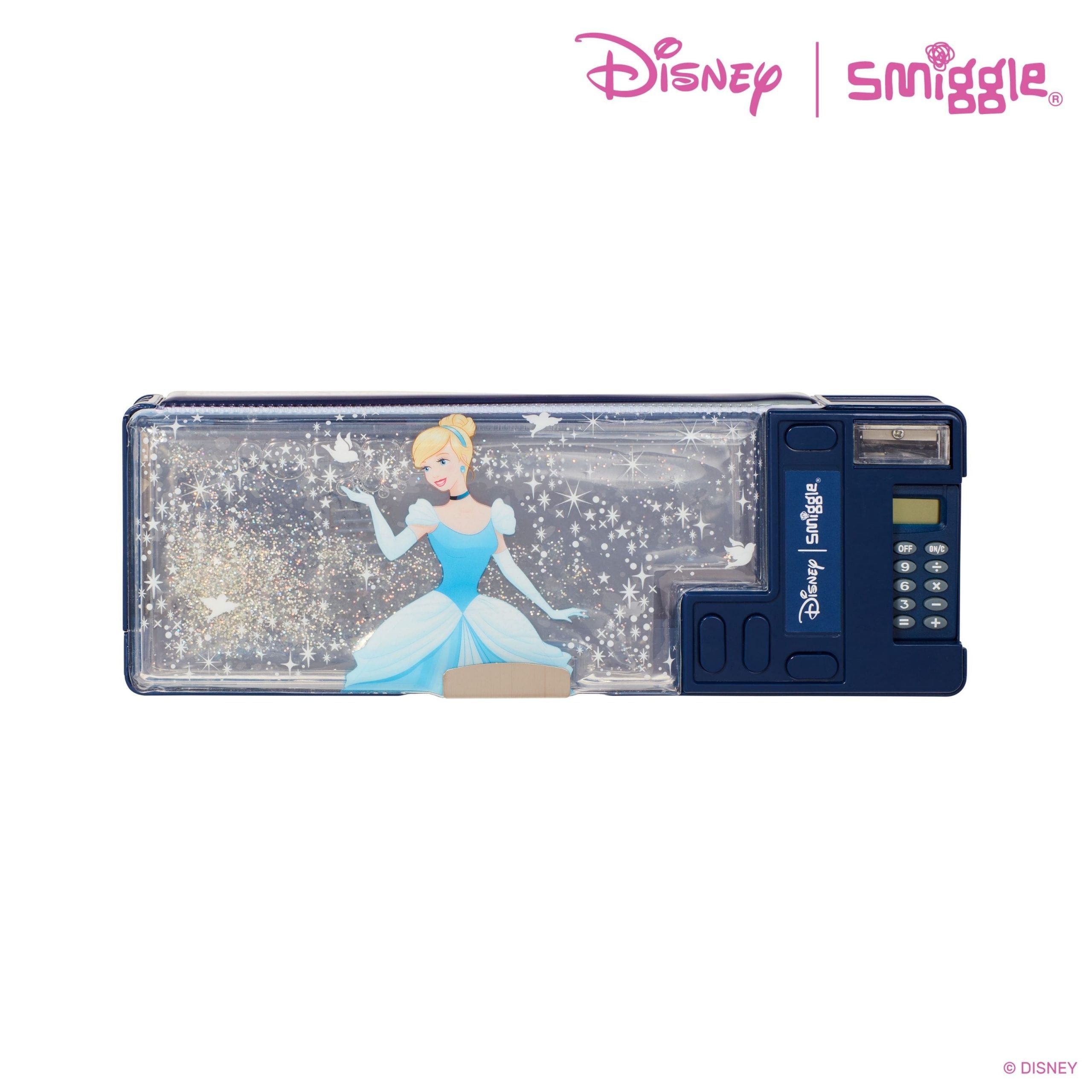 Smiggle - Disney Prenses Sindirella Hesap Makineli Otomatik Kalem Kutusu-Dinossi