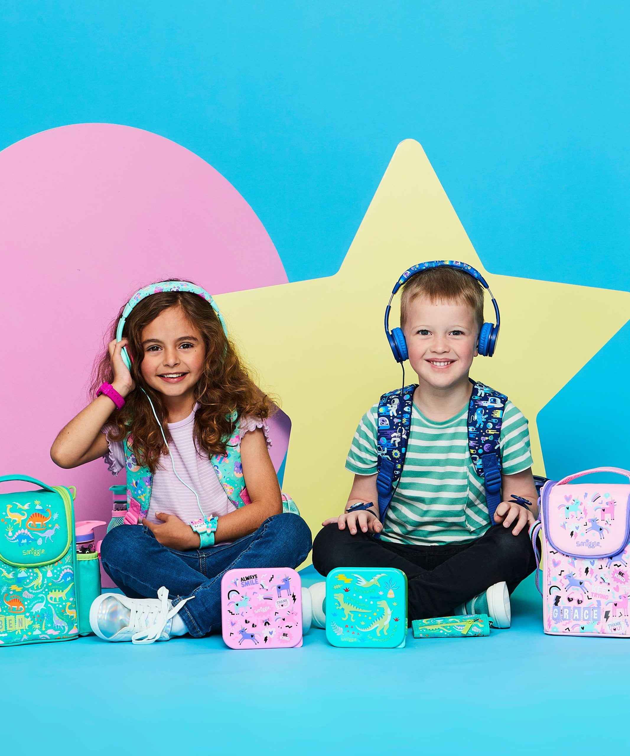 Smiggle - Cloud Nine Öğlen Yemeği Saklama Kapları 4'lü-Dinossi