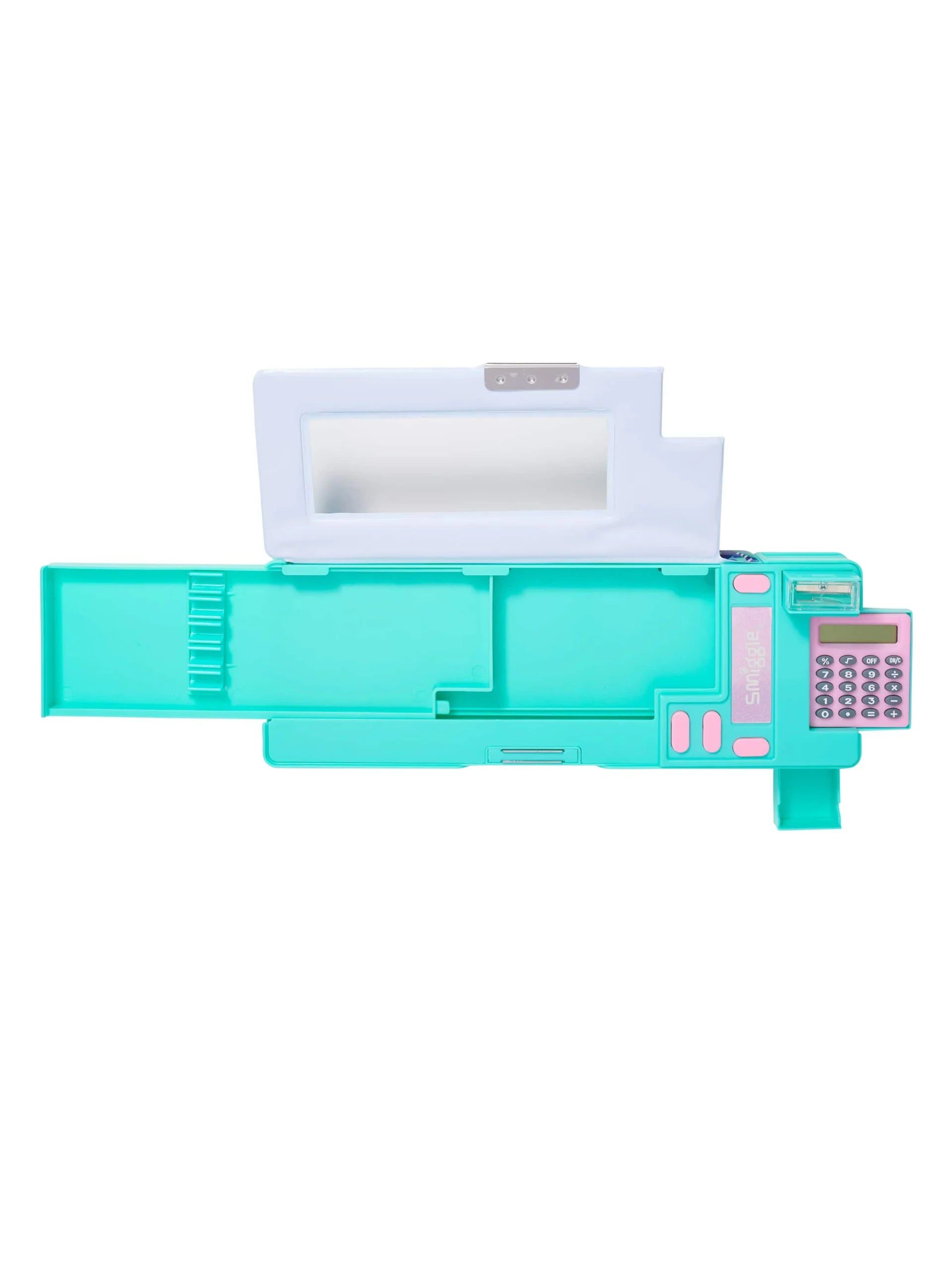 Smiggle - Wild Side Hesap Makineli Poput Otomatik Kalem Kutusu-Dinossi