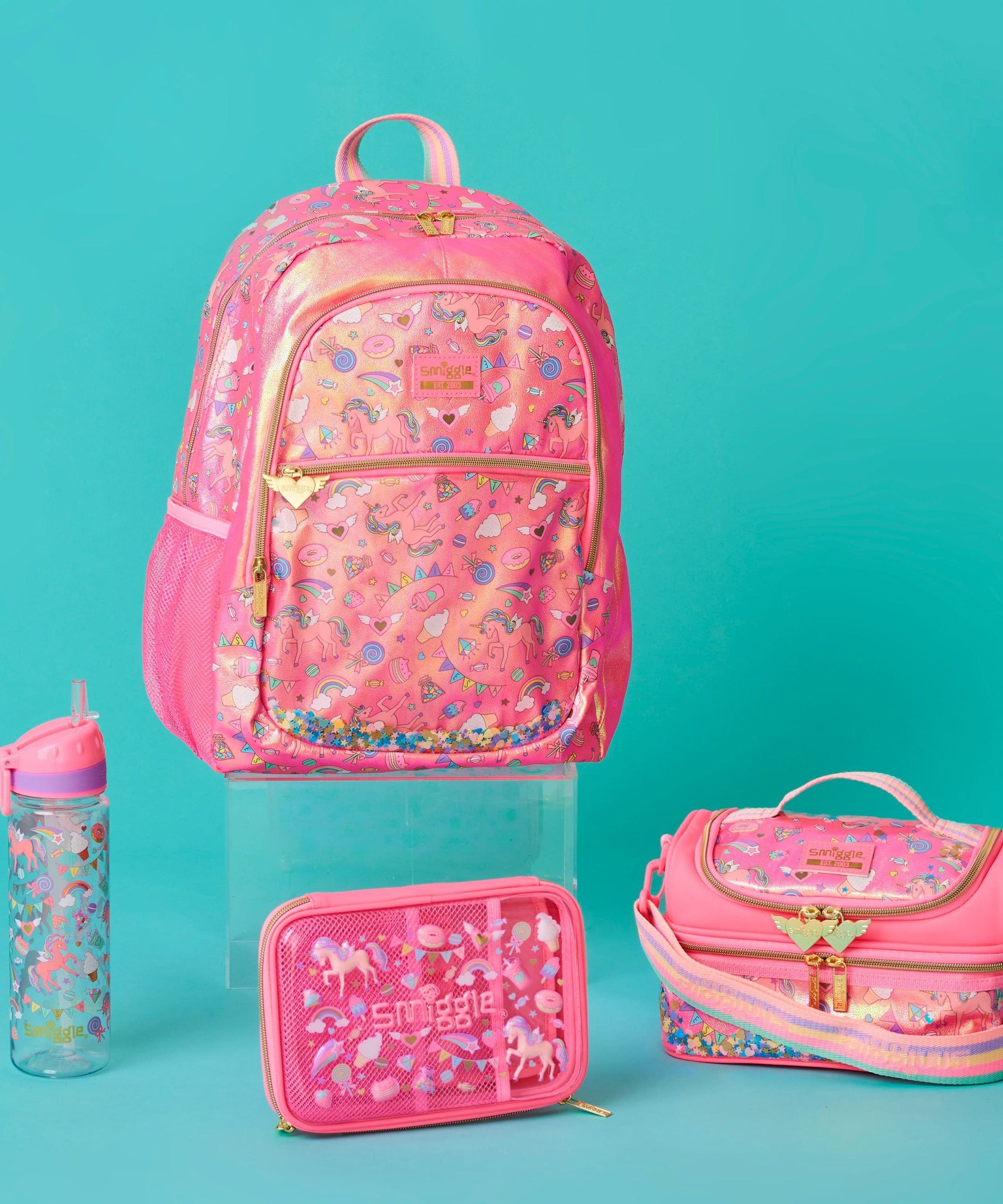 Smiggle - Fiesta HardTop Kalem Kutusu-Dinossi