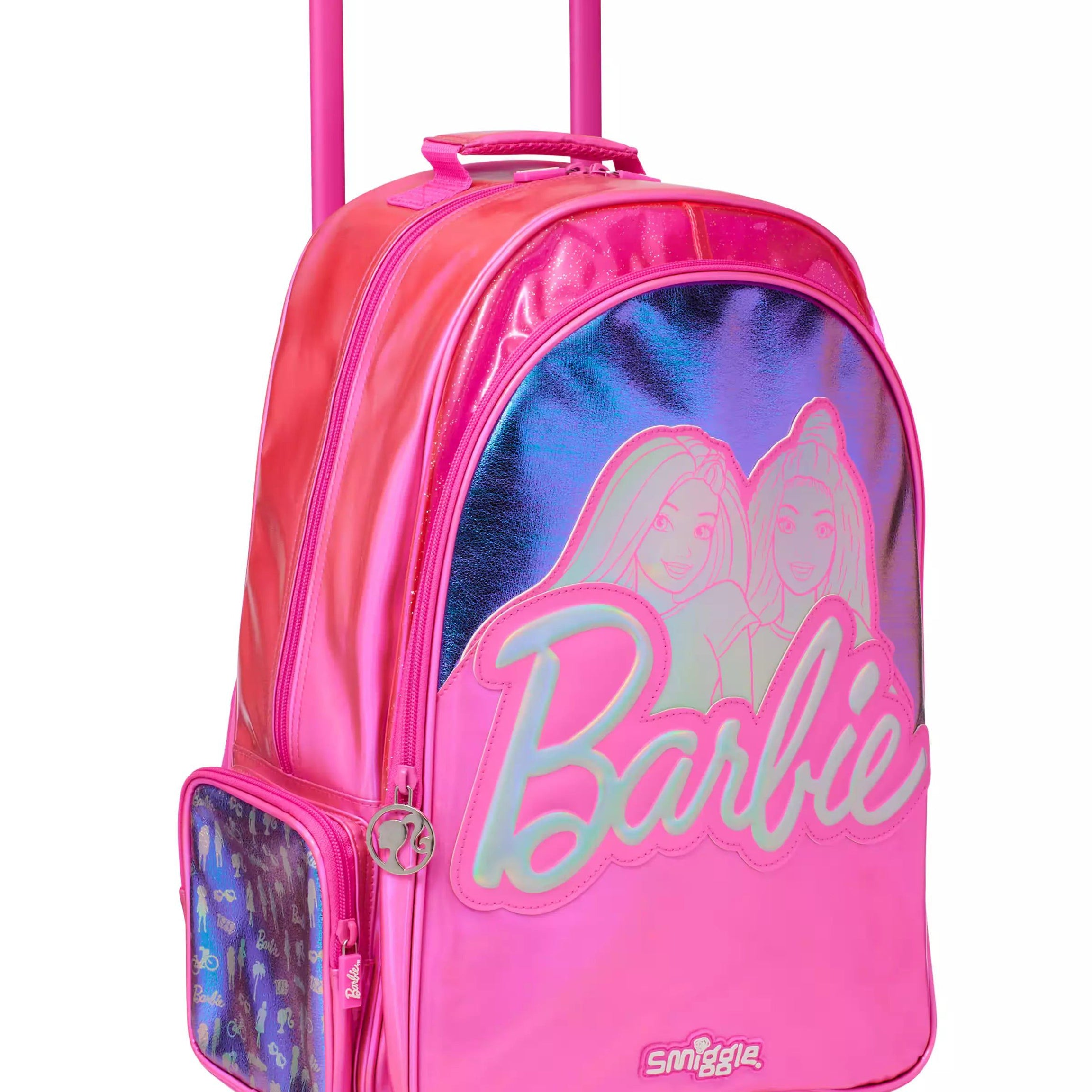 Smiggle - Barbie Çekçekli Işıklı Tekerlekli Çanta-Dinossi