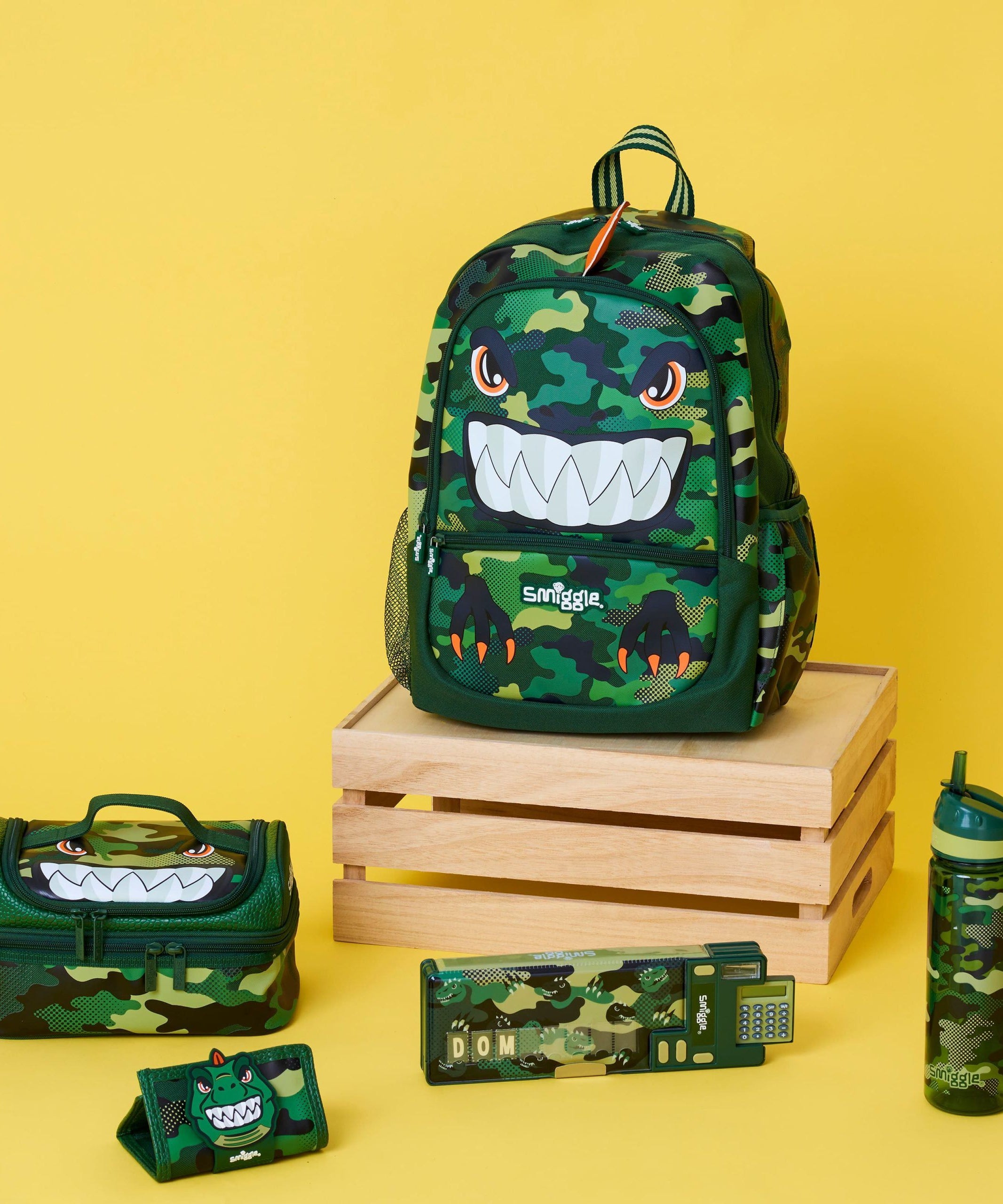 Smiggle - Budz Klasik Kalem Kutusu-Dinossi