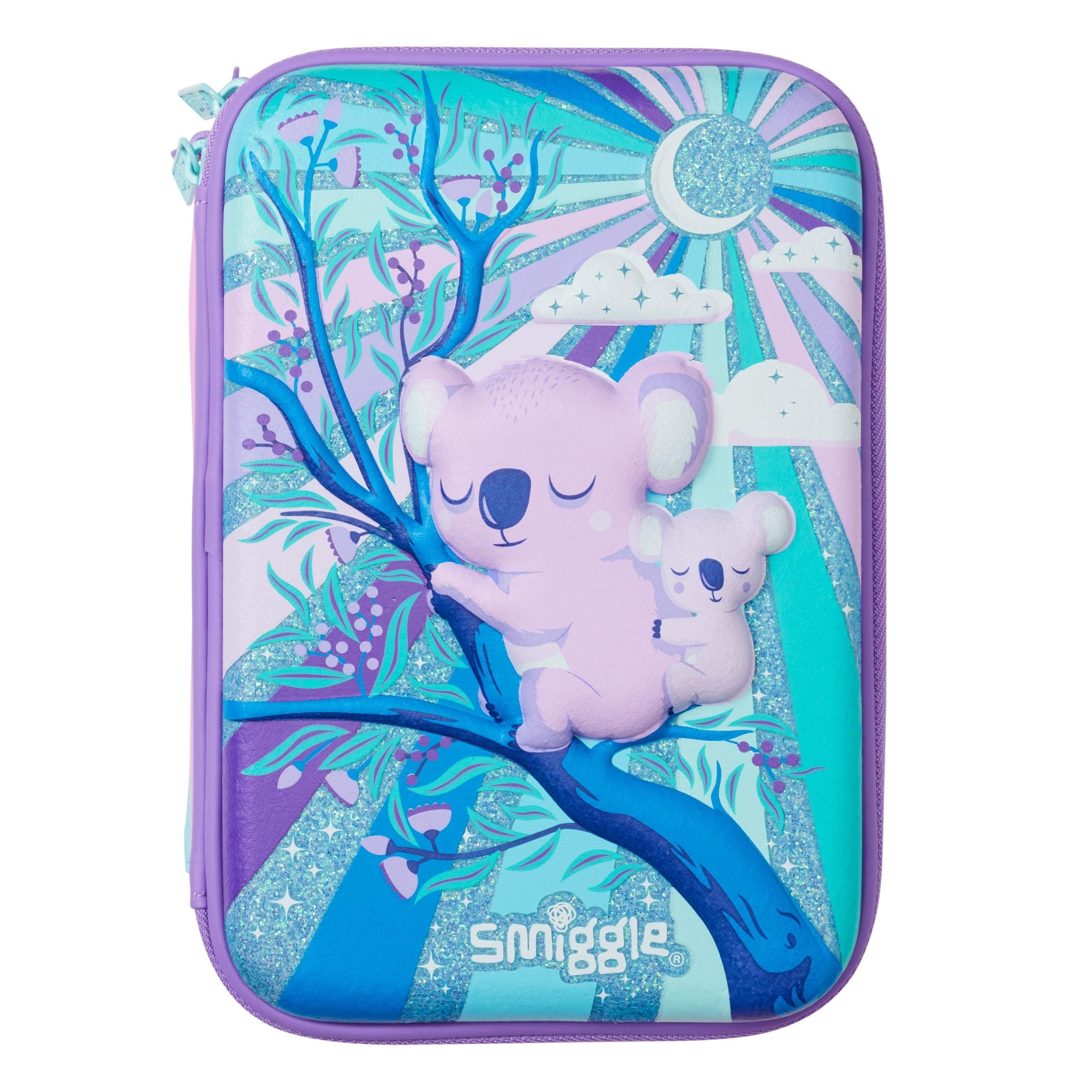 Smiggle - Moonlit Üçlü Hardtop Kalem Kutusu-Dinossi