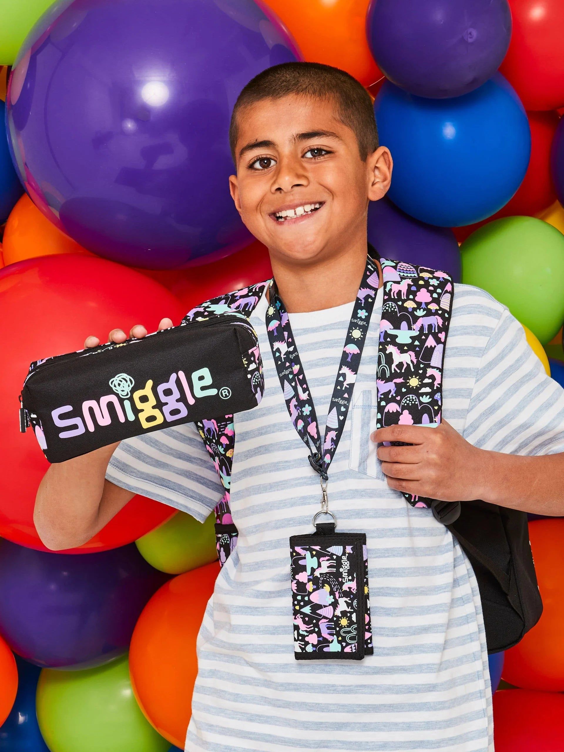 Smiggle - Vibin İki Gözlü Klasik Kalem Kutusu-Dinossi