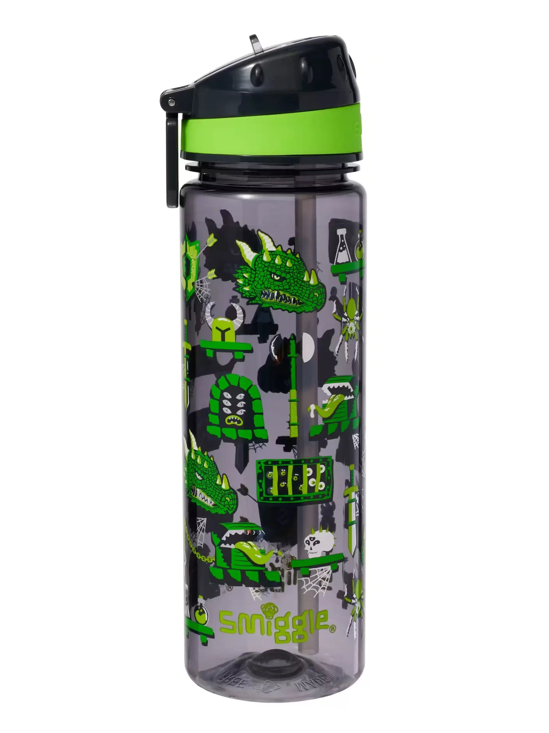 Smiggle - Hi There Pipetli 650ML BPA İçermeyen Suluk-Dinossi