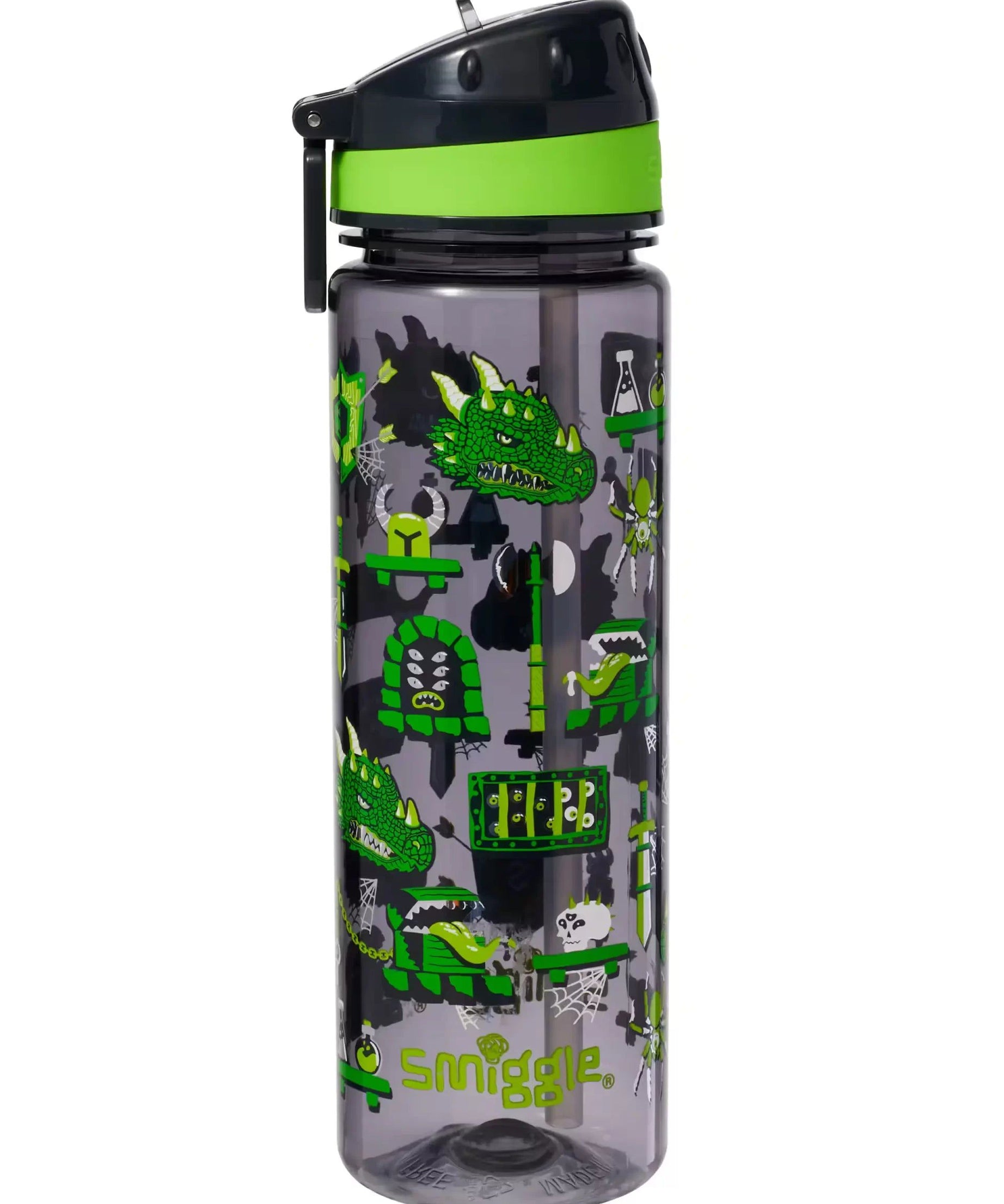 Smiggle - Hi There Pipetli 650ML BPA İçermeyen Suluk-Dinossi