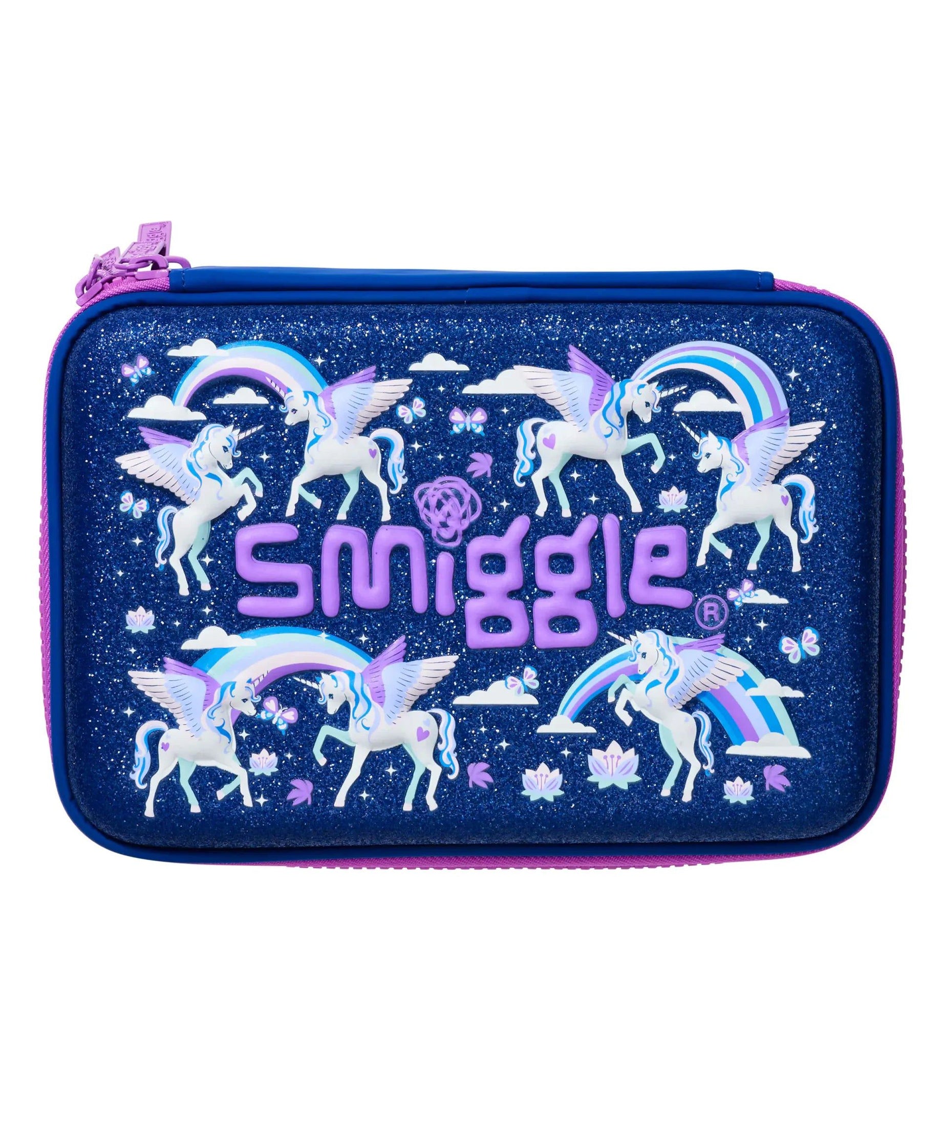 Smiggle - Away Hardtop Unicorn İki Katlı Kalem Kutusu-Dinossi