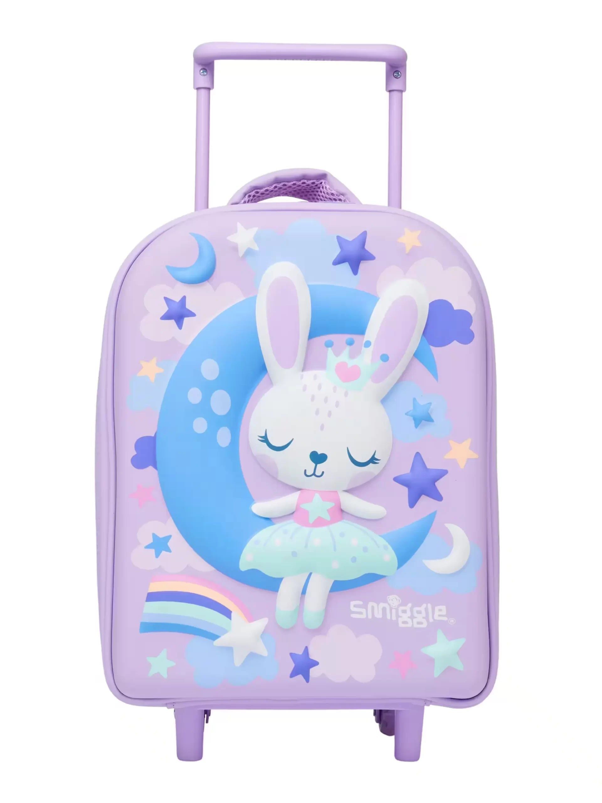 Smiggle - Tekerlekli Çekçekli Anaokulu Okul ve Seyahat Çantası-Dinossi