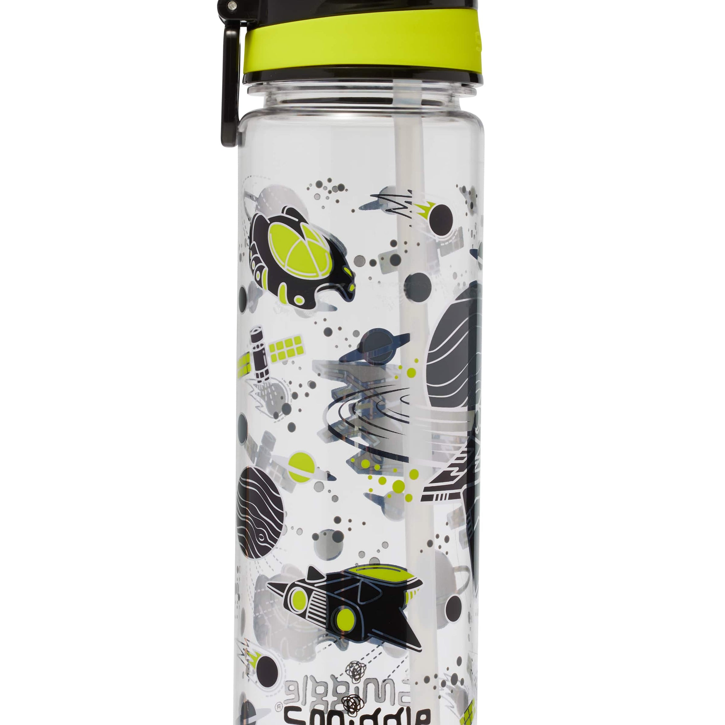 Smiggle - Fly High BPAsız 650ML Pipetli Suluk-Dinossi