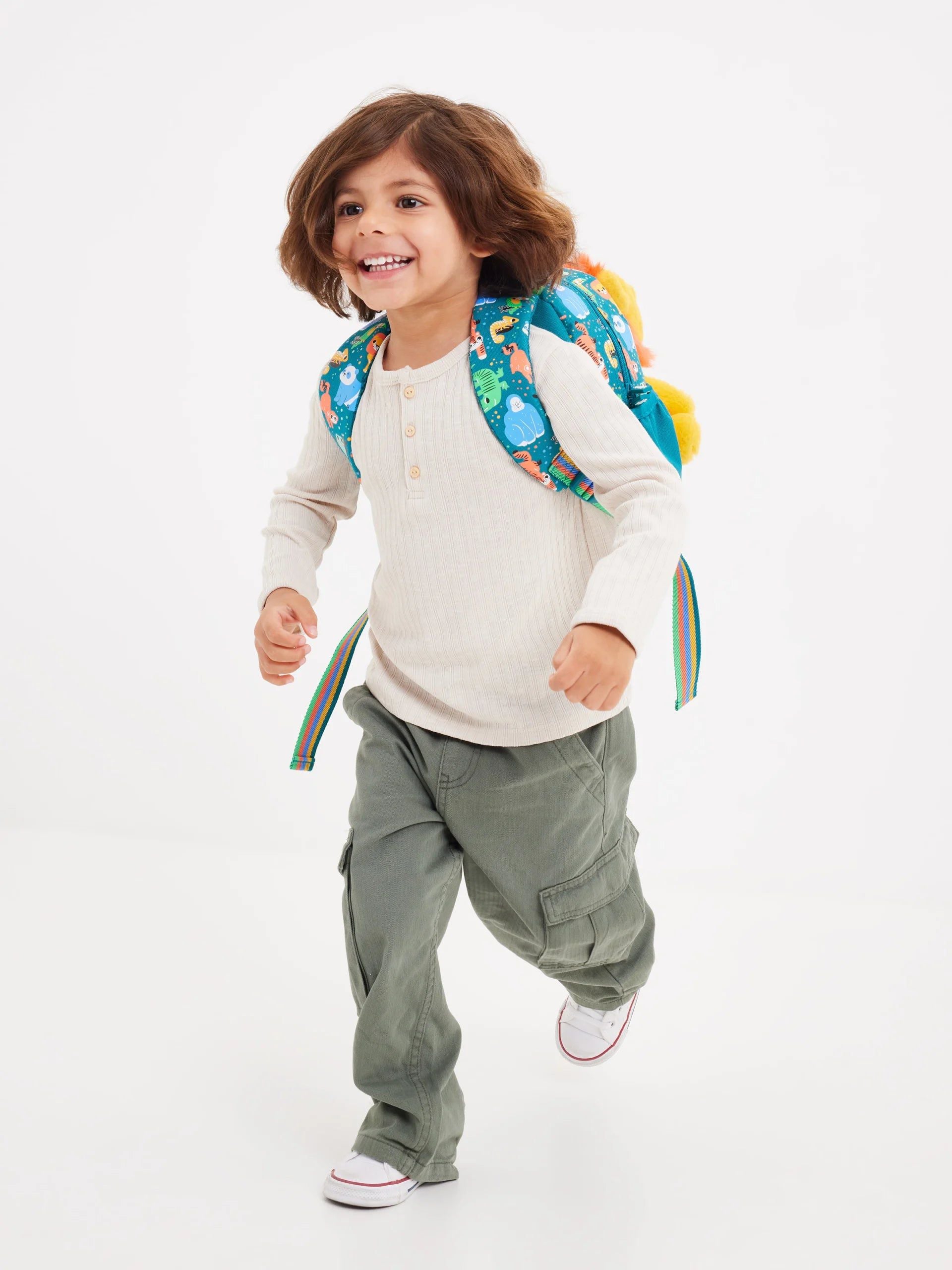 Smiggle - Big Dreams Anaokulu Çıkarılabilir Peluşlu Sırt Çantası-Dinossi