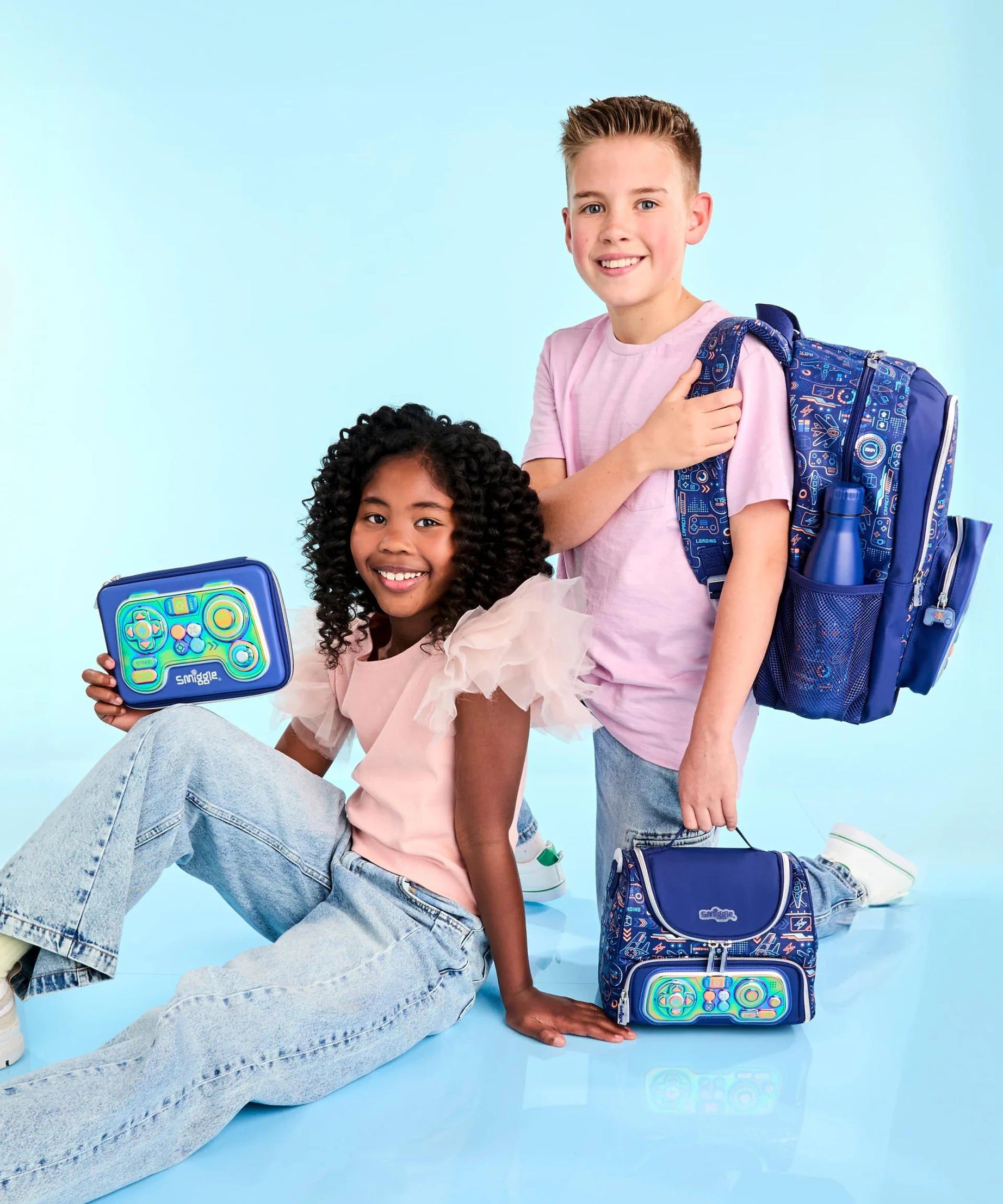 Smiggle - Beta Hardtop Kalem Kutusu-Dinossi