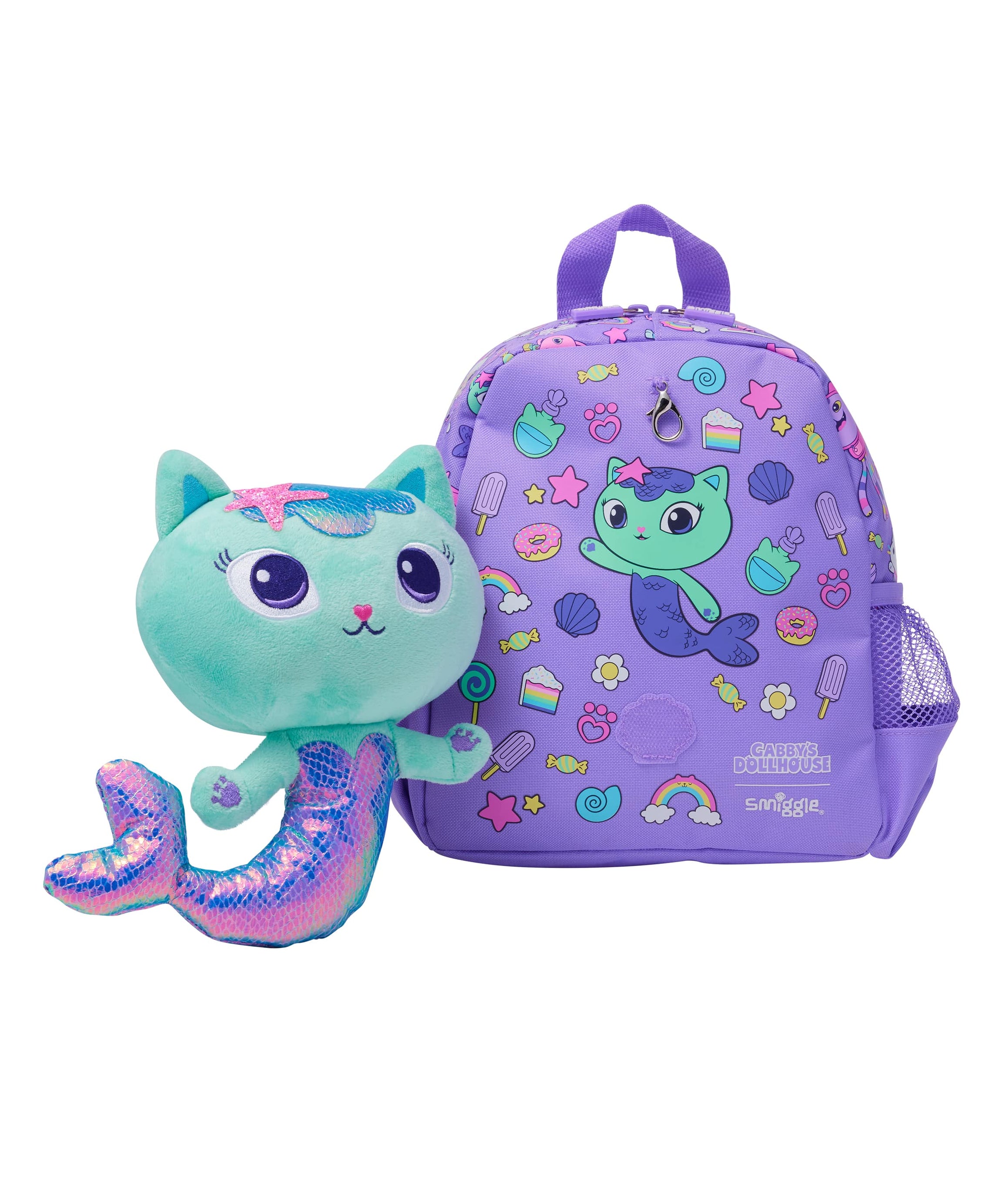 Smiggle - Gabbys Dollhouse Kreş Çıkarabilir Oyuncaklı Sırt Çantası-Dinossi